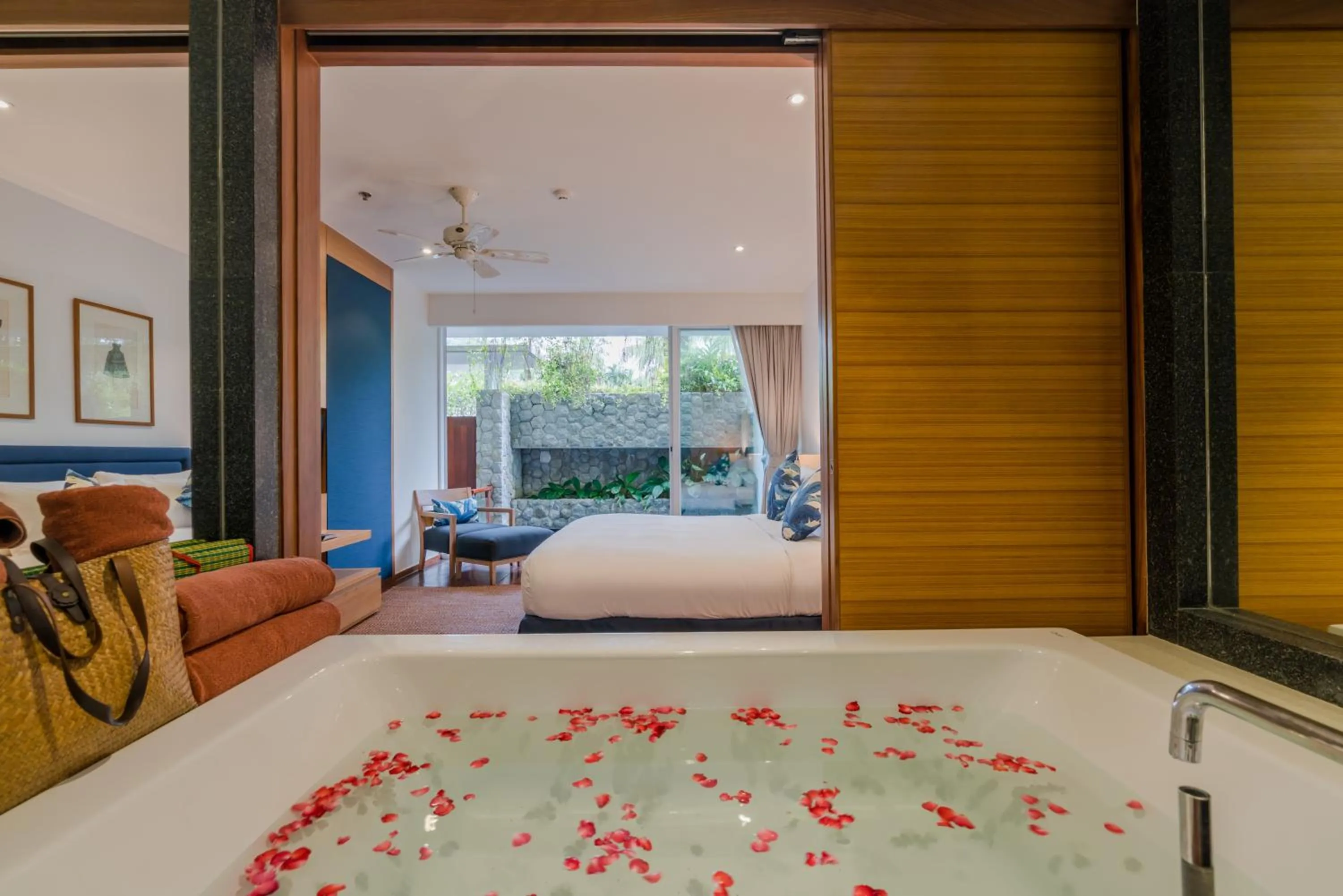 Bathroom, Bed in The Chava Resort