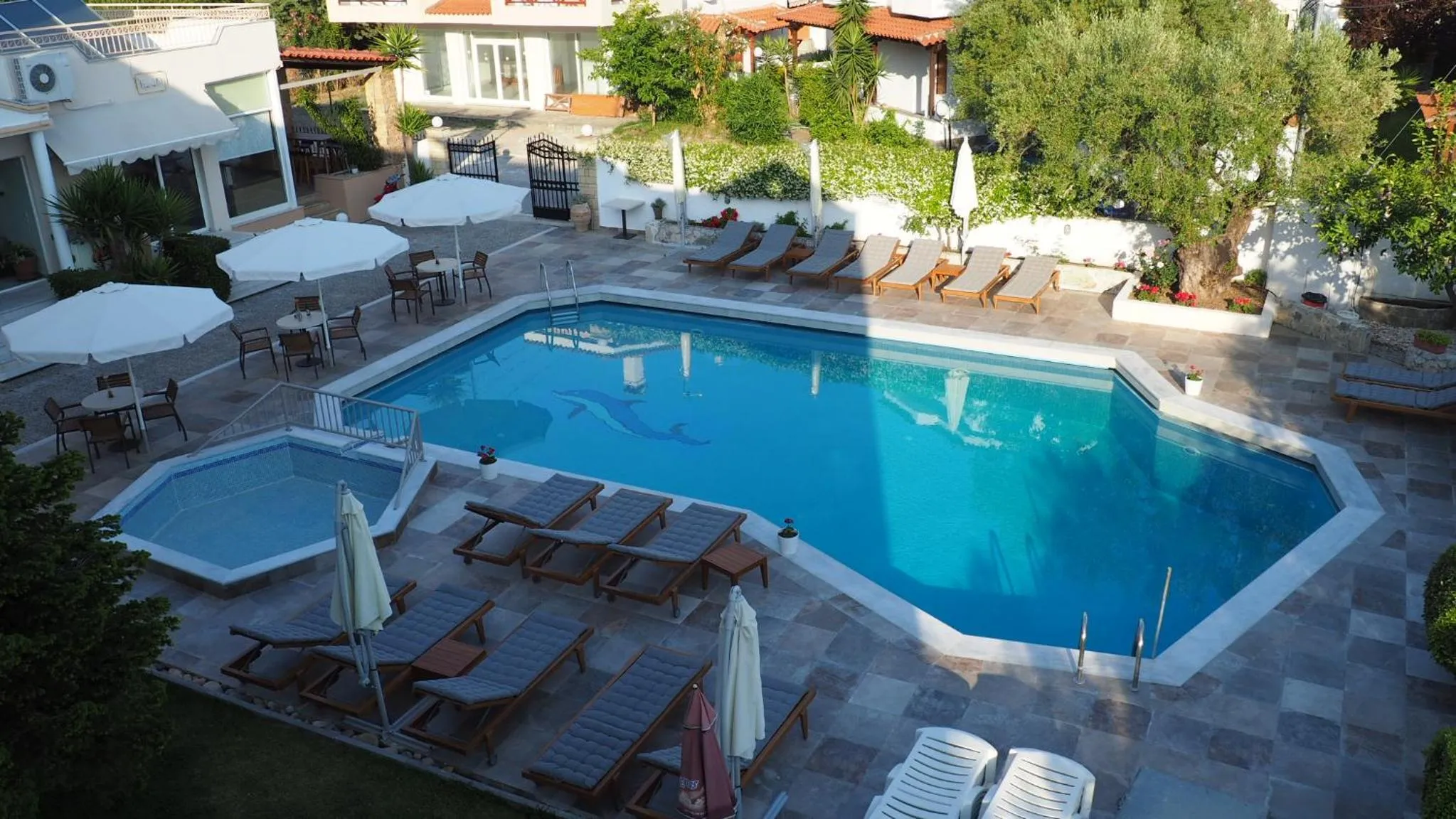 Pool view in Evridiki Hotel