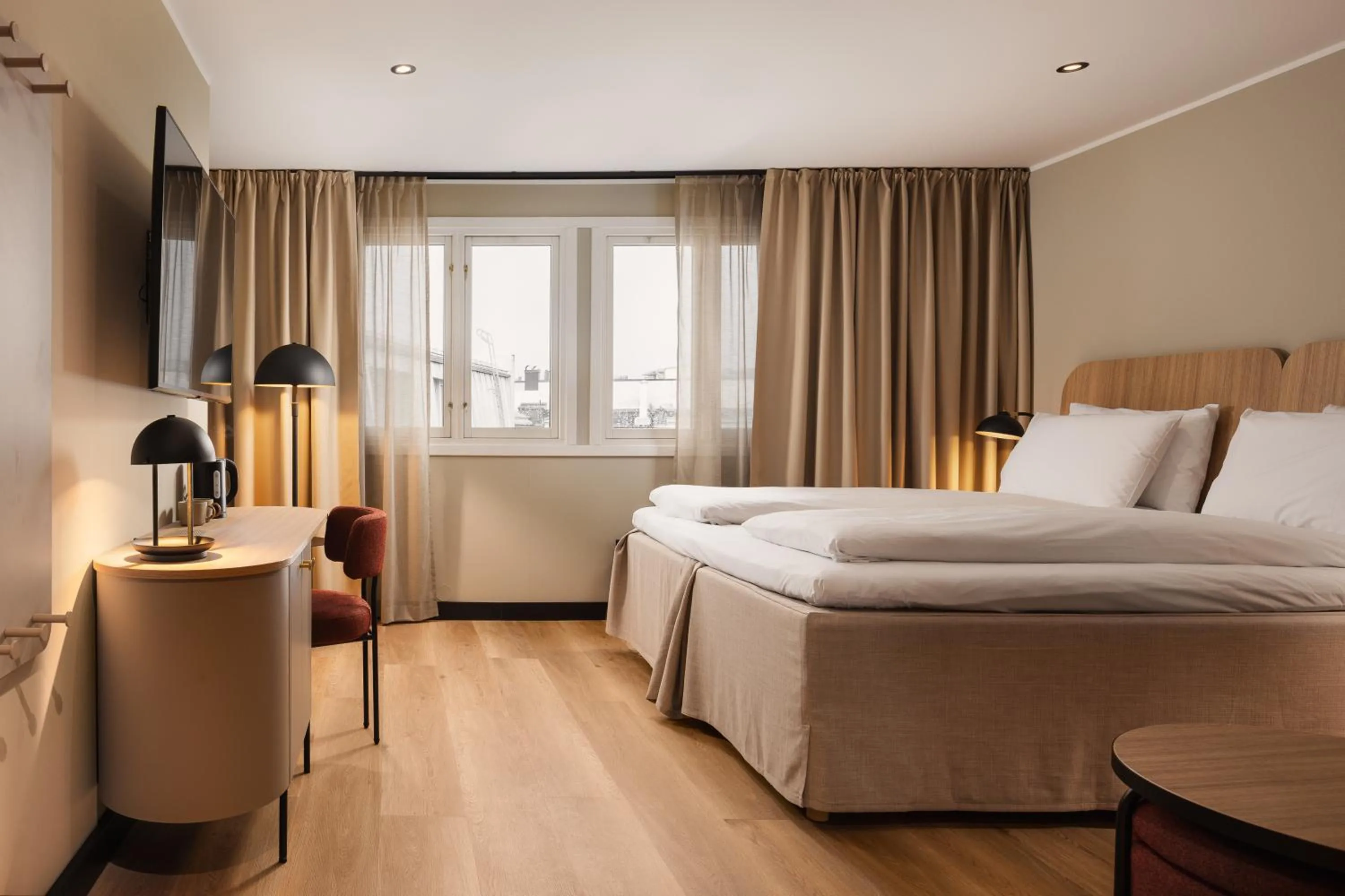 Bedroom, Bed in Scandic Holberg