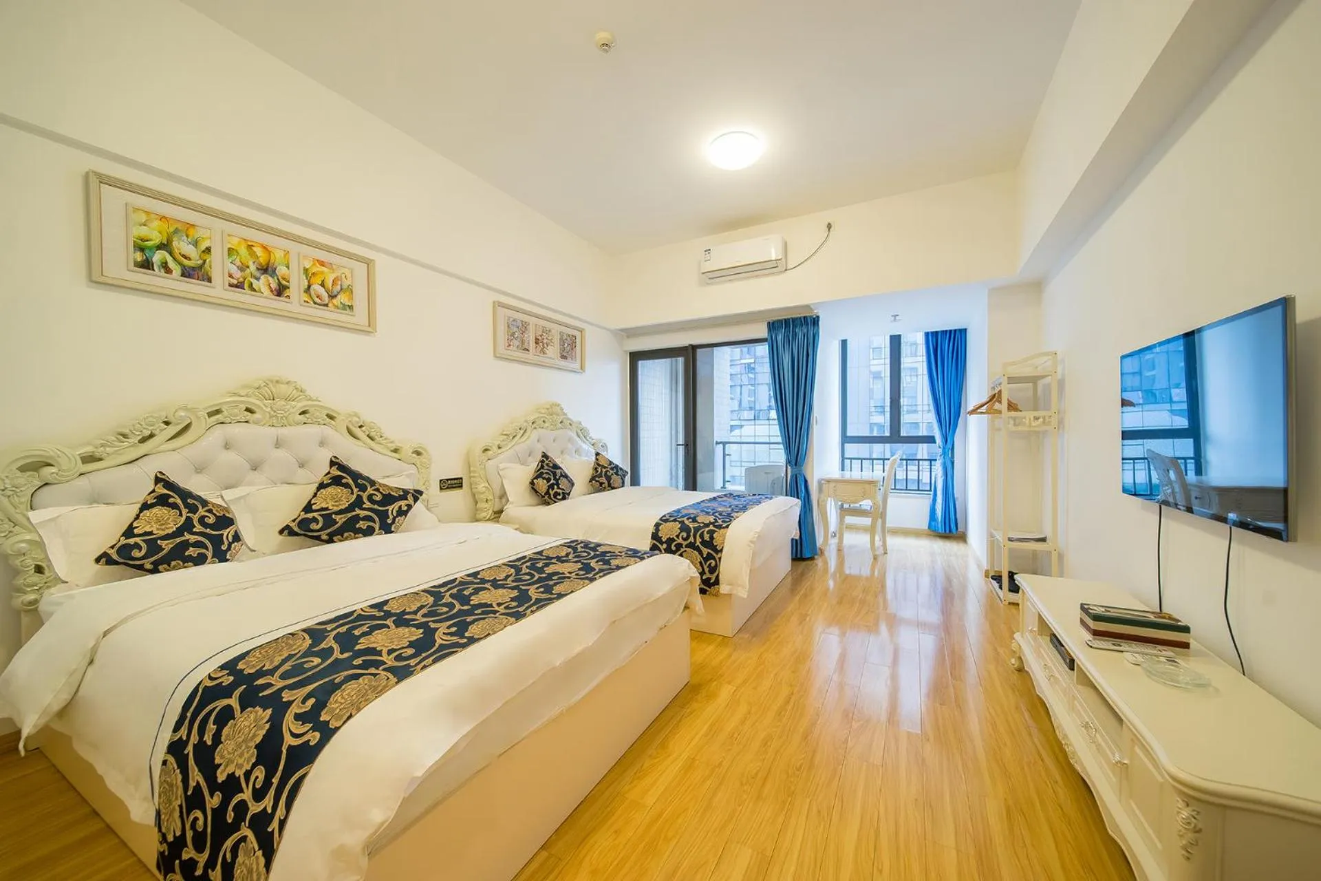 Bed in Guangzhou Laiste ApartHotel Science City Greenland Central Plaza Branch - Free Shuttle Bus to Canton Fair Complex During Canton Fair Period