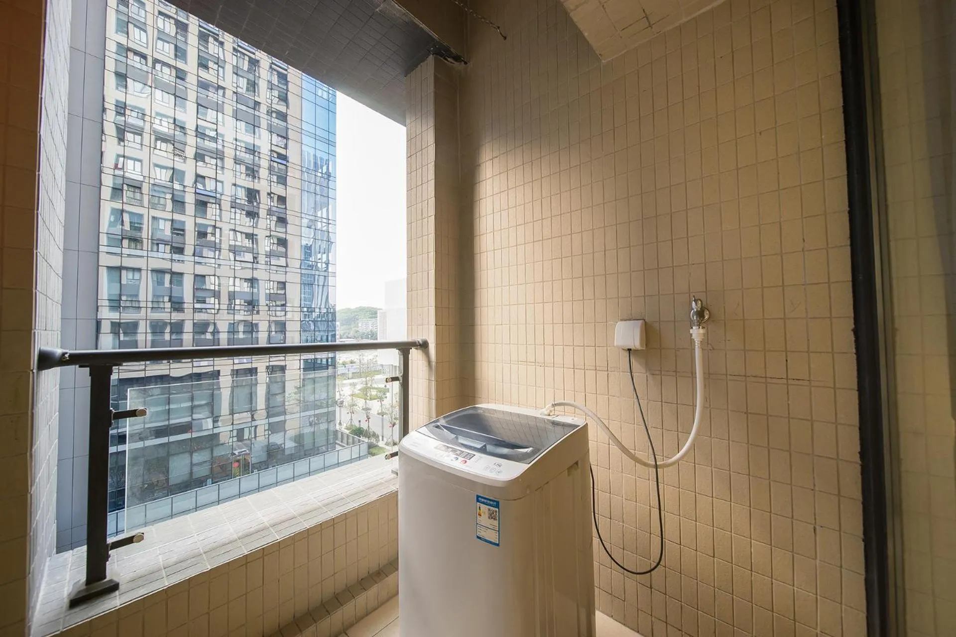 Balcony/Terrace in Guangzhou Laiste ApartHotel Science City Greenland Central Plaza Branch - Free Shuttle Bus to Canton Fair Complex During Canton Fair Period