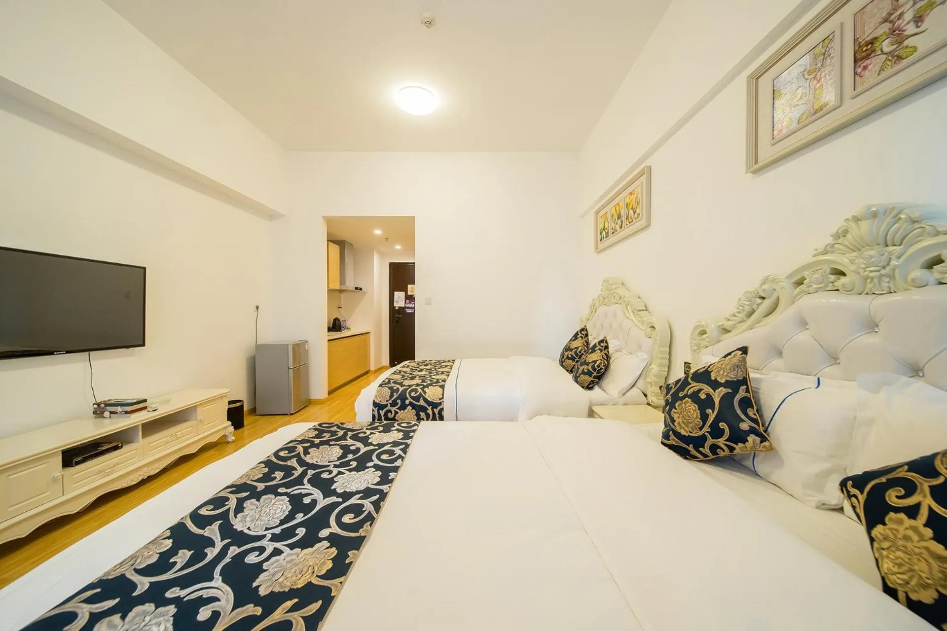 Bed in Guangzhou Laiste ApartHotel Science City Greenland Central Plaza Branch - Free Shuttle Bus to Canton Fair Complex During Canton Fair Period