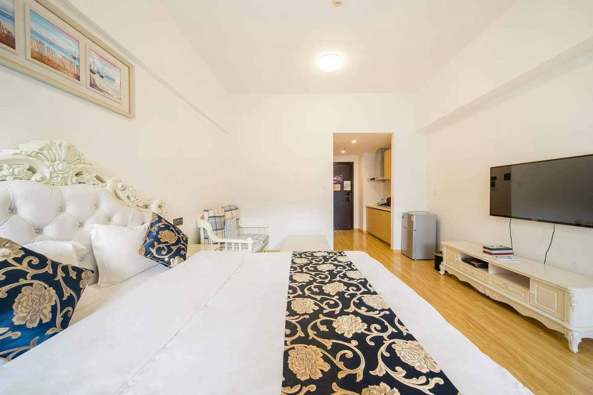 Bed in Guangzhou Laiste ApartHotel Science City Greenland Central Plaza Branch - Free Shuttle Bus to Canton Fair Complex During Canton Fair Period