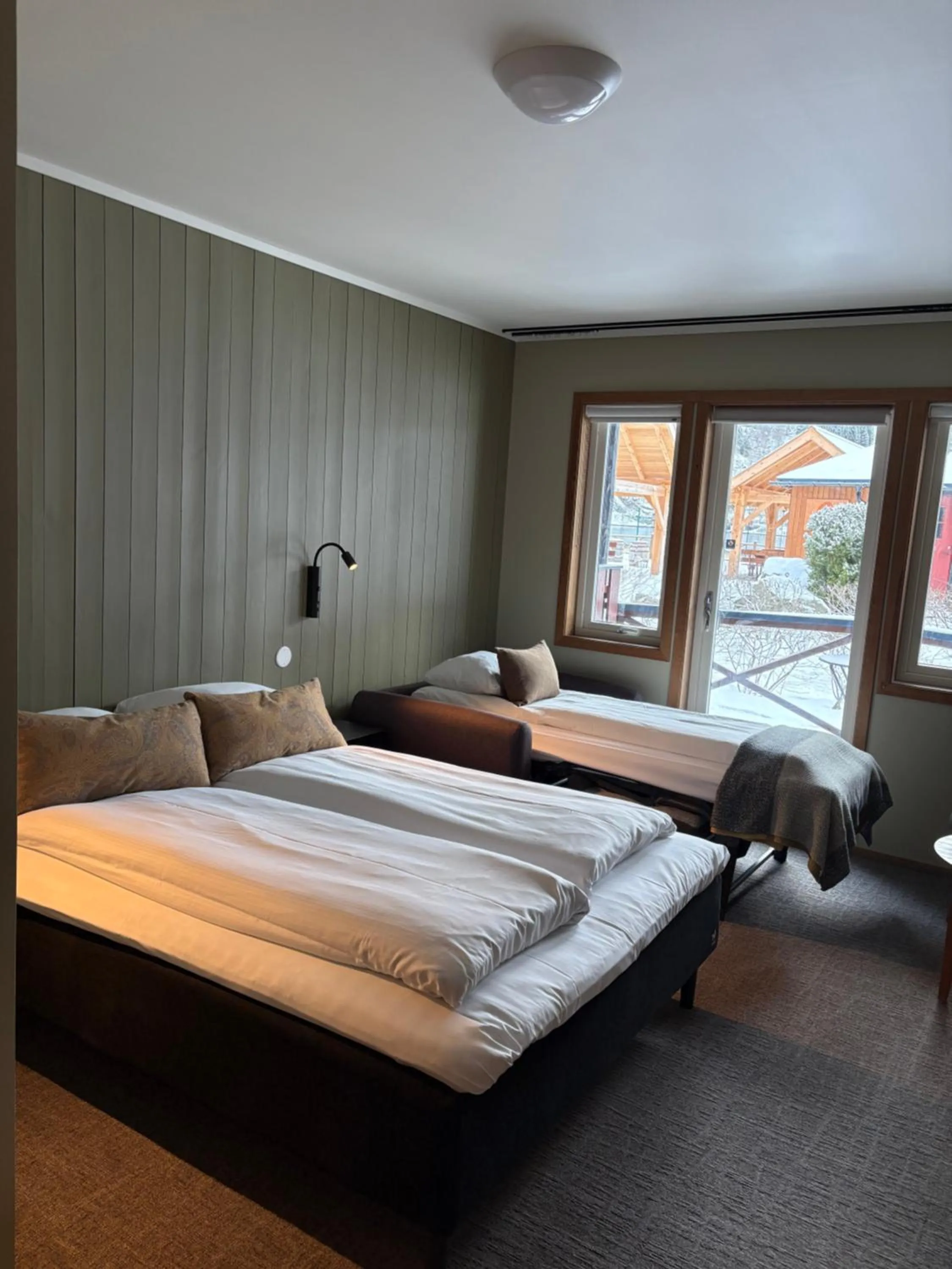 Bed in Flåmsbrygga Hotel