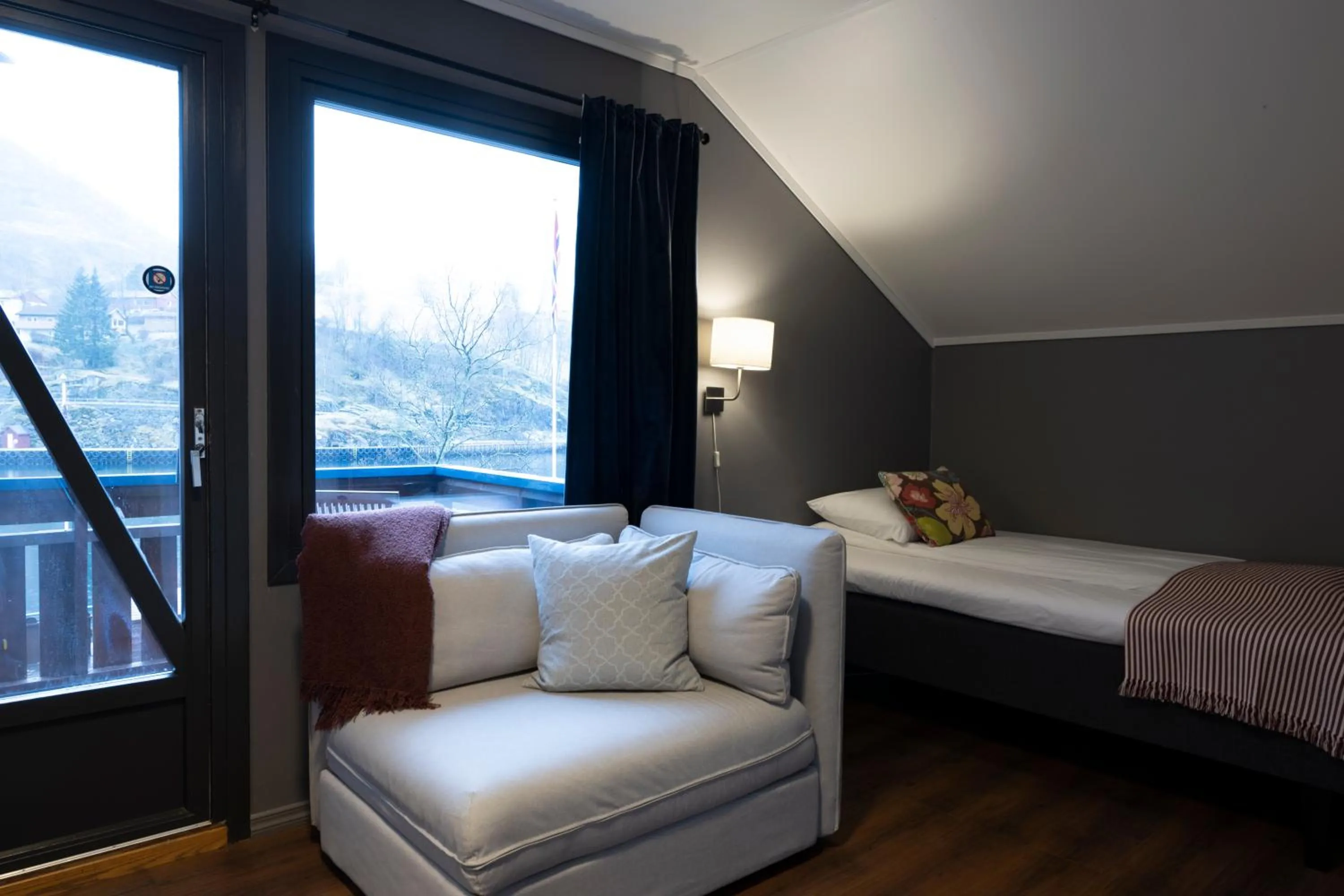 Bed in Flåmsbrygga Hotel