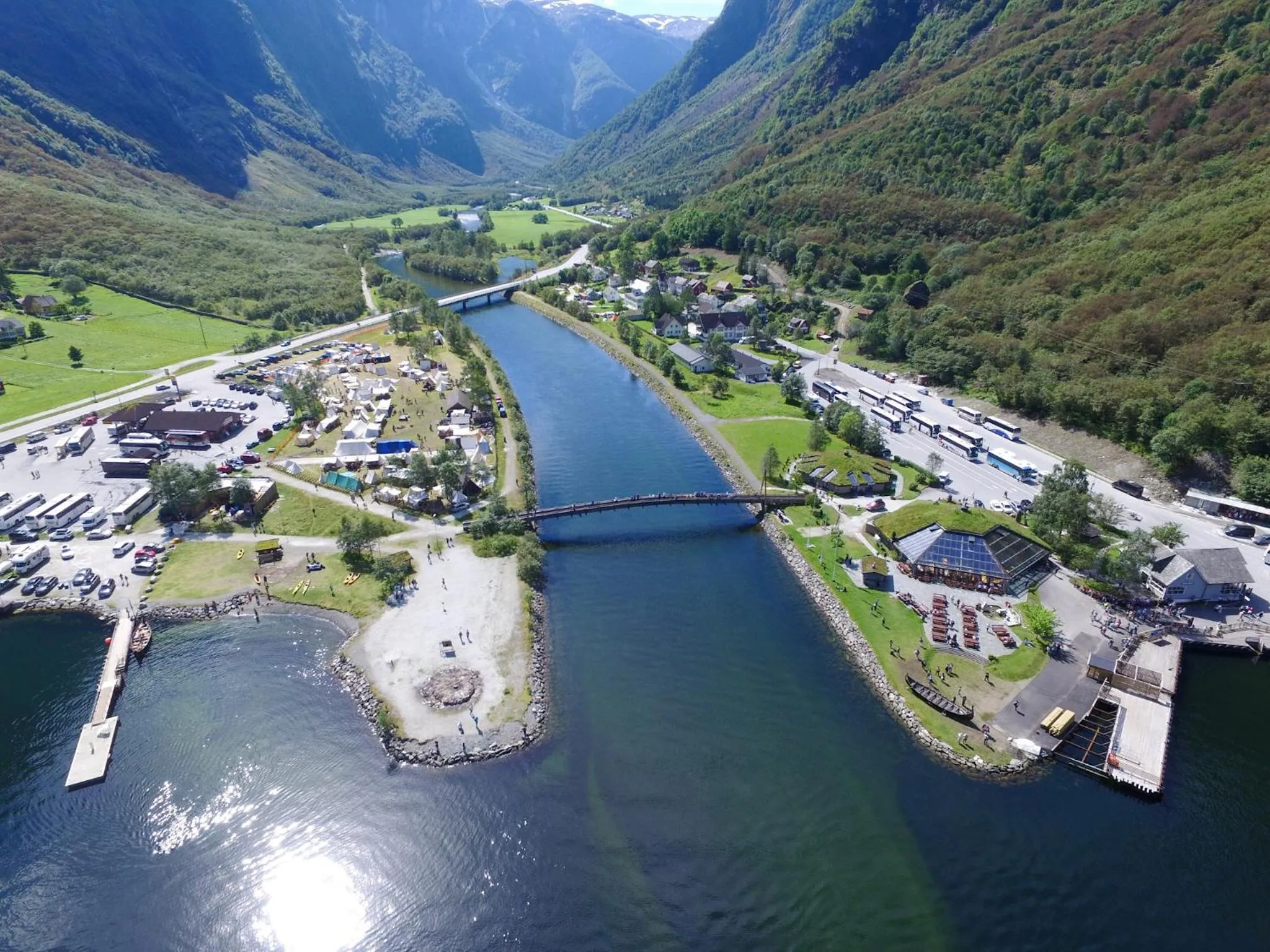 Bird's eye view in Gudvangen Fjordtell