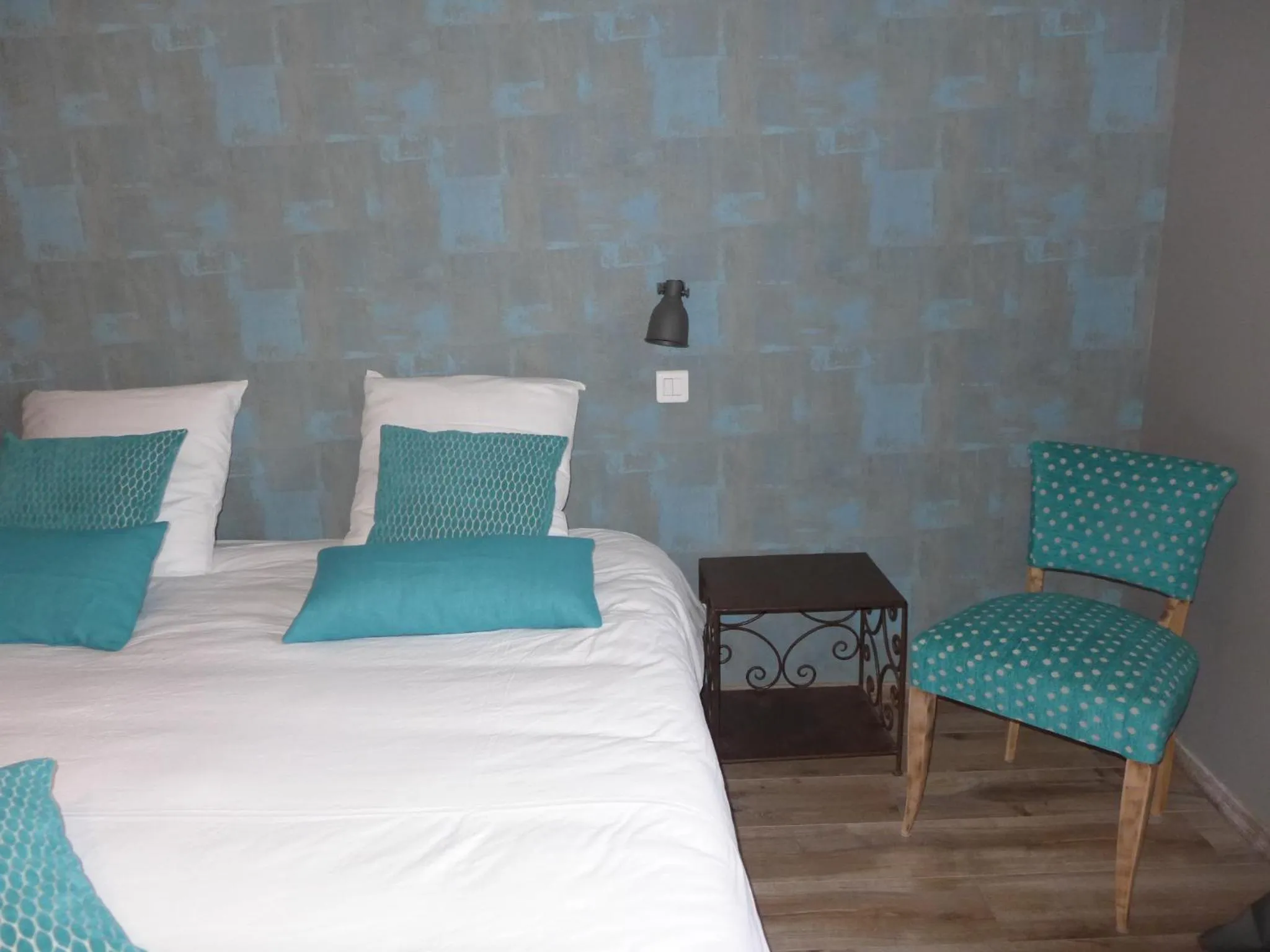 Decorative detail, Bed in Le Moulin de Saint-Julien