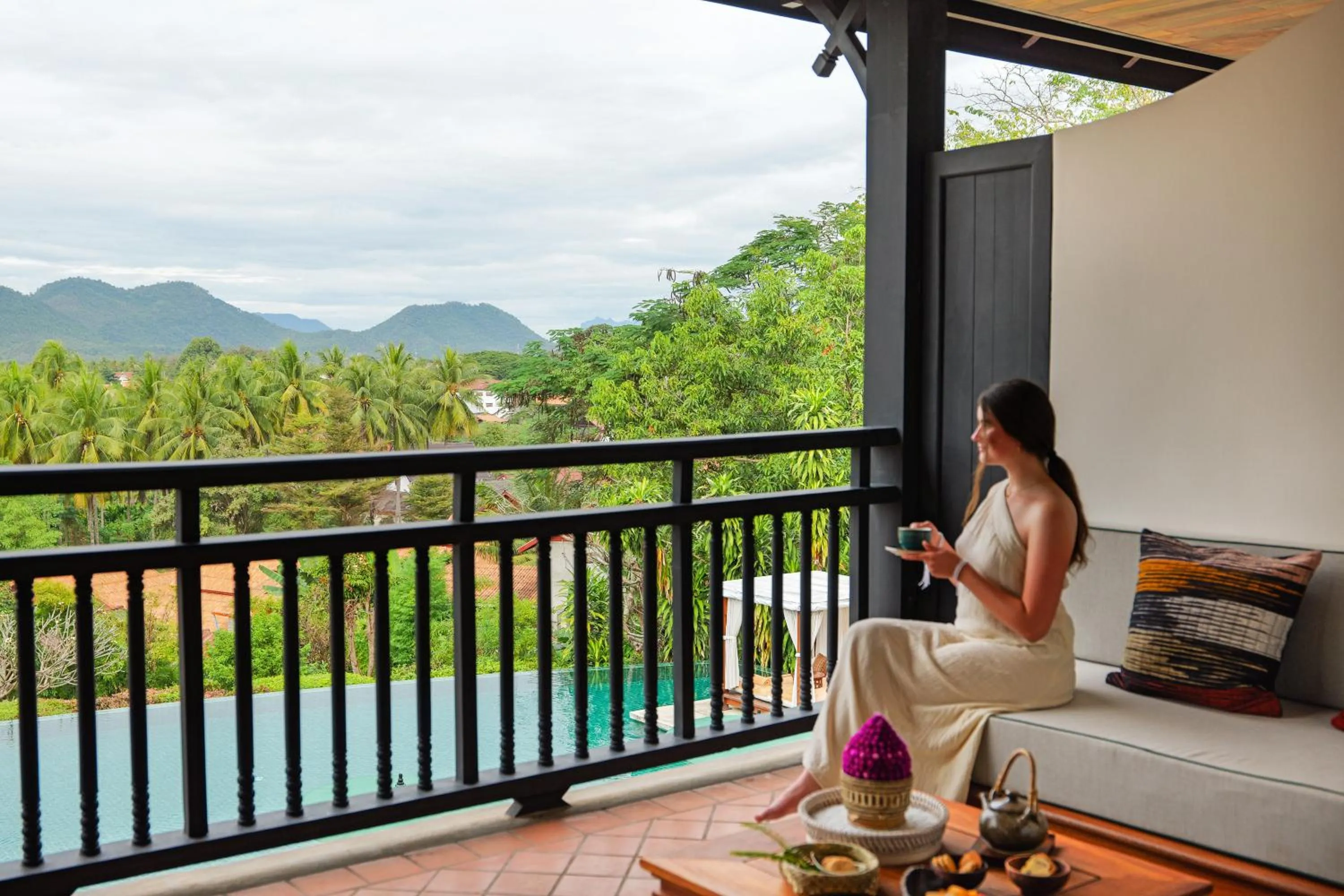 Patio in La Résidence Phou Vao