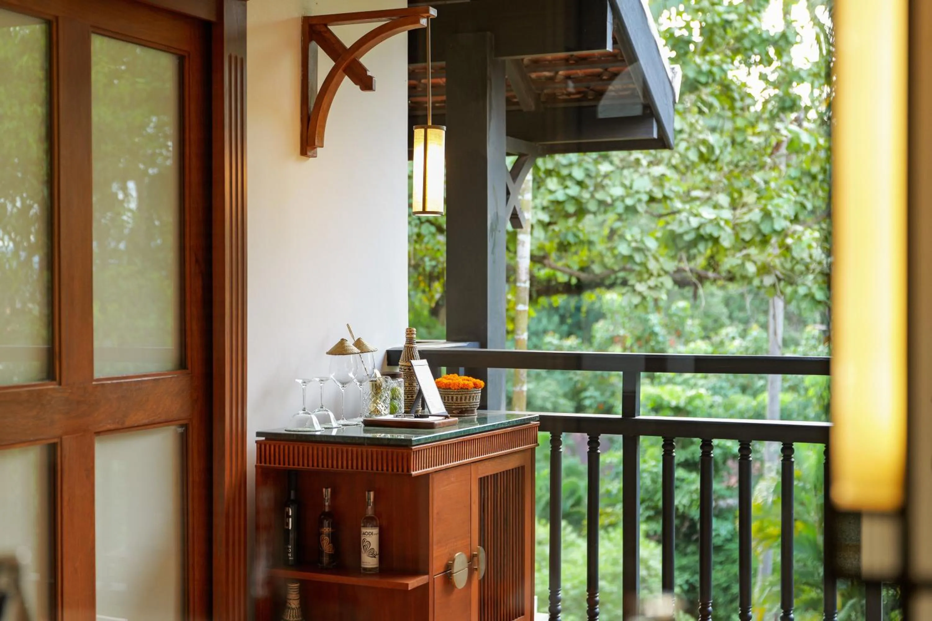 Balcony/Terrace in La Résidence Phou Vao