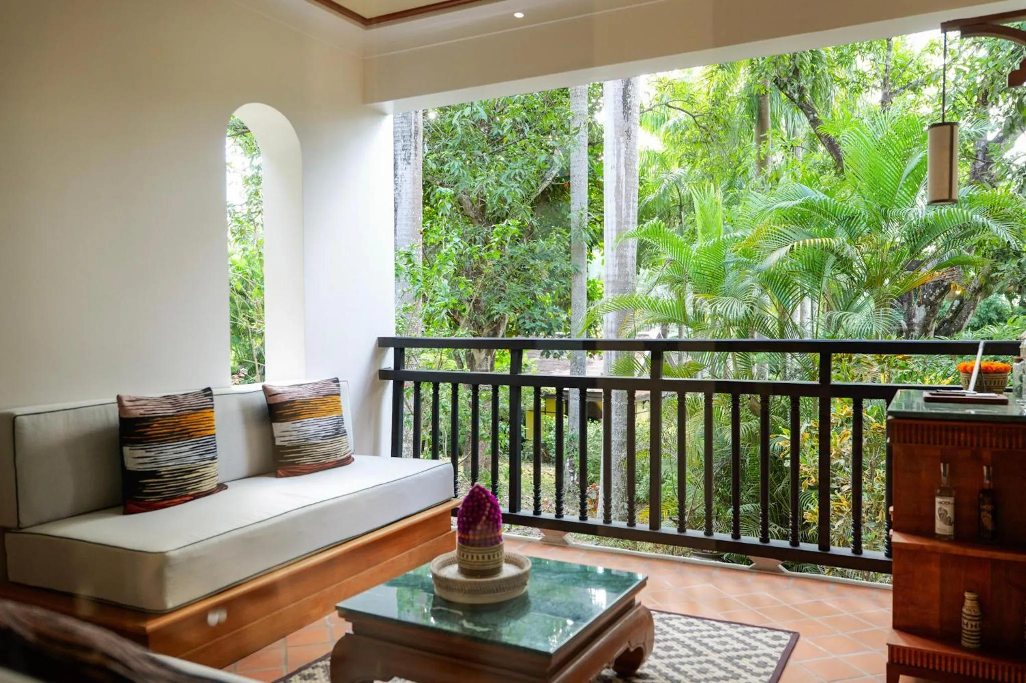 Balcony/Terrace in La Résidence Phou Vao