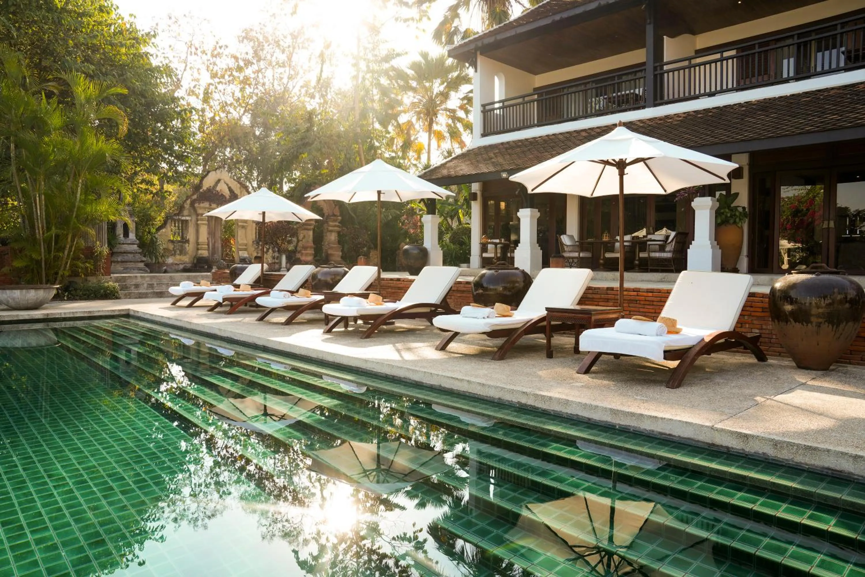 Swimming pool in La Résidence Phou Vao