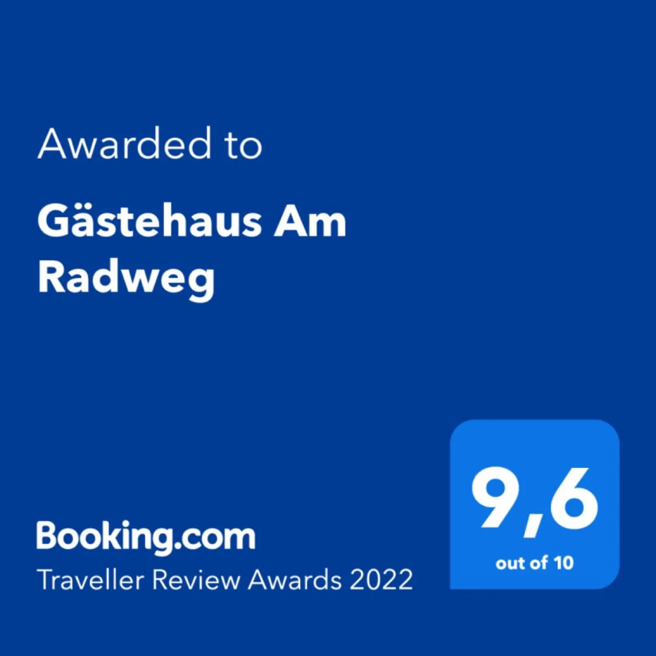 Logo/Certificate/Sign in Gästehaus Am Radweg