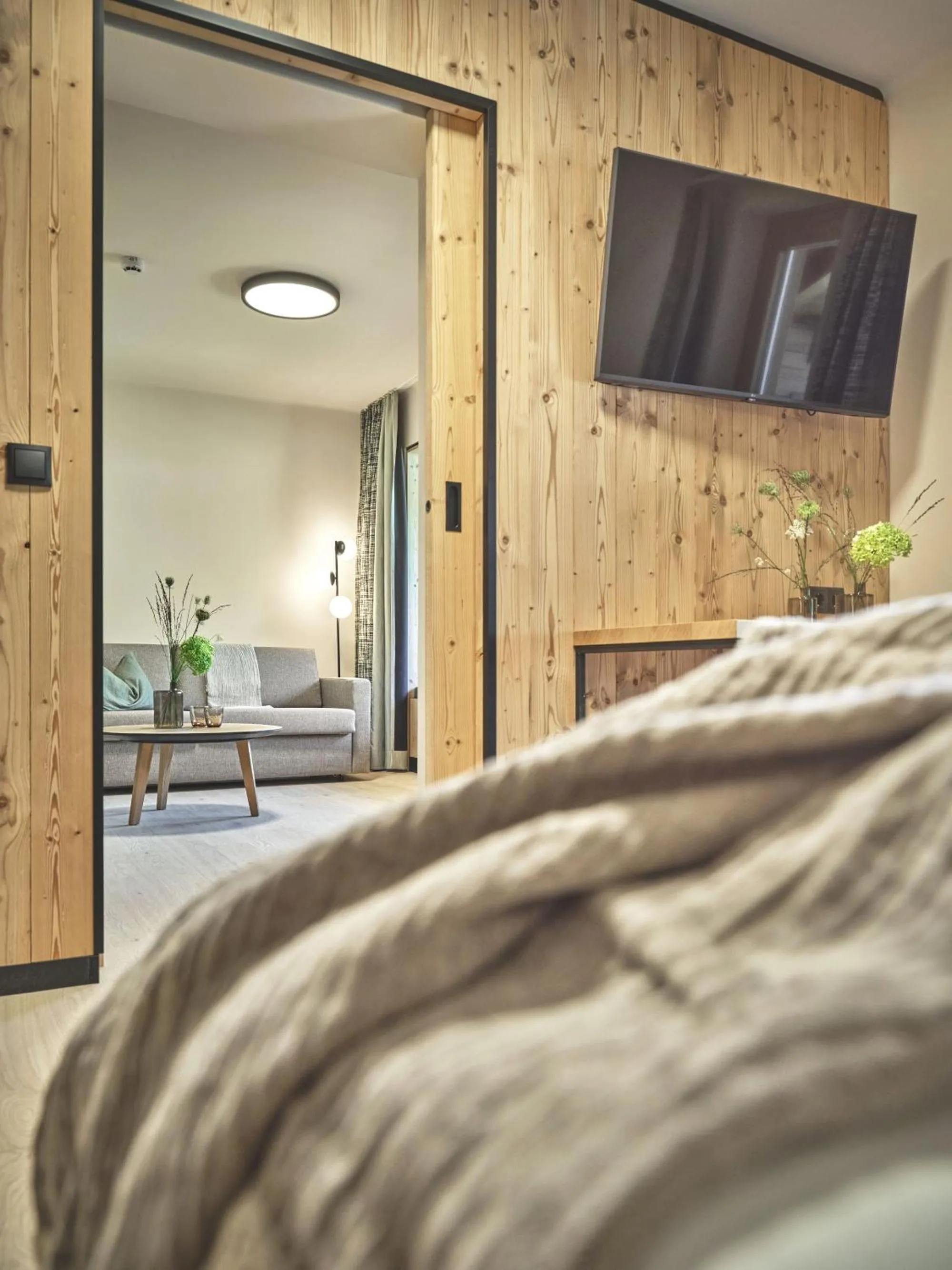 Bed in Hotel Matschner