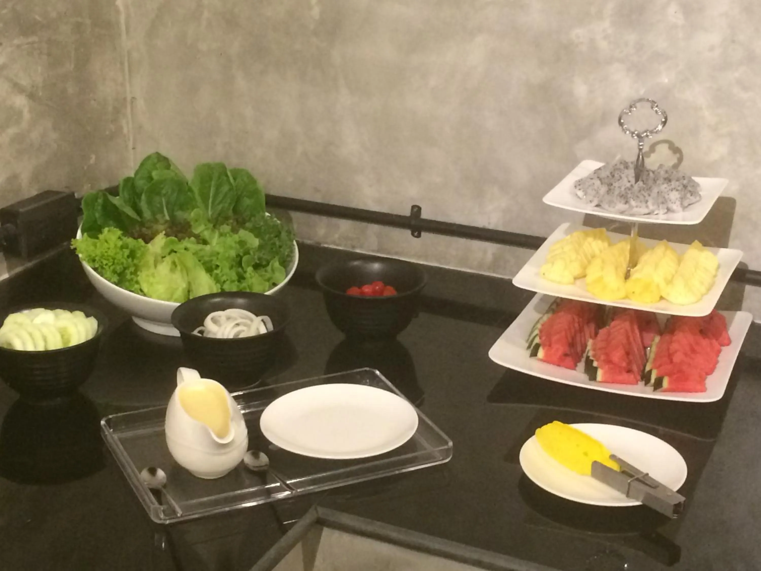 Buffet breakfast in The Icon service apartment