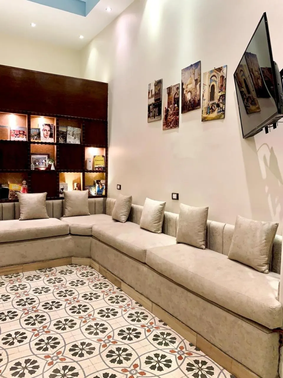 Communal lounge/ TV room in Nour Hostel