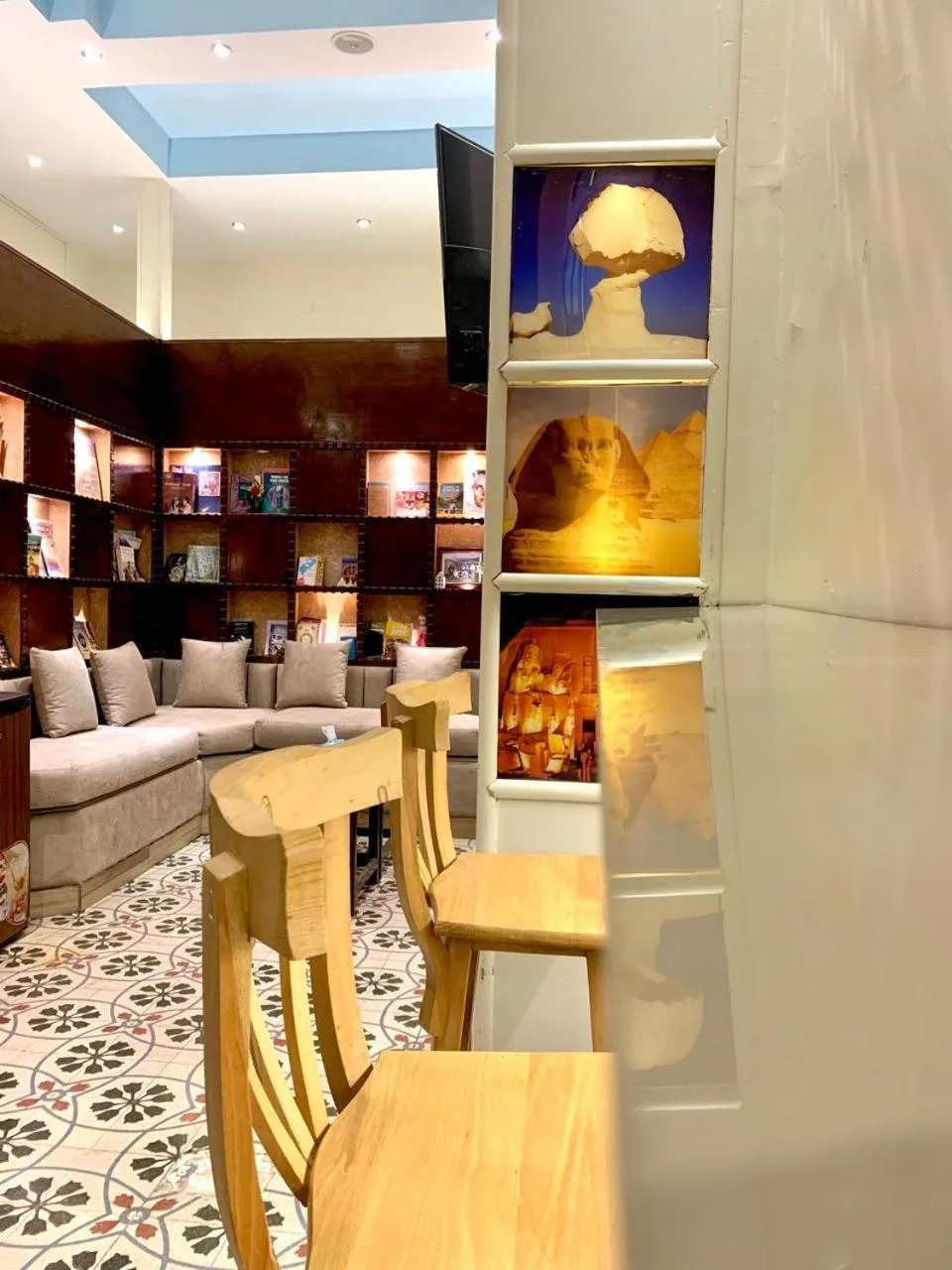 Living room in Nour Hostel