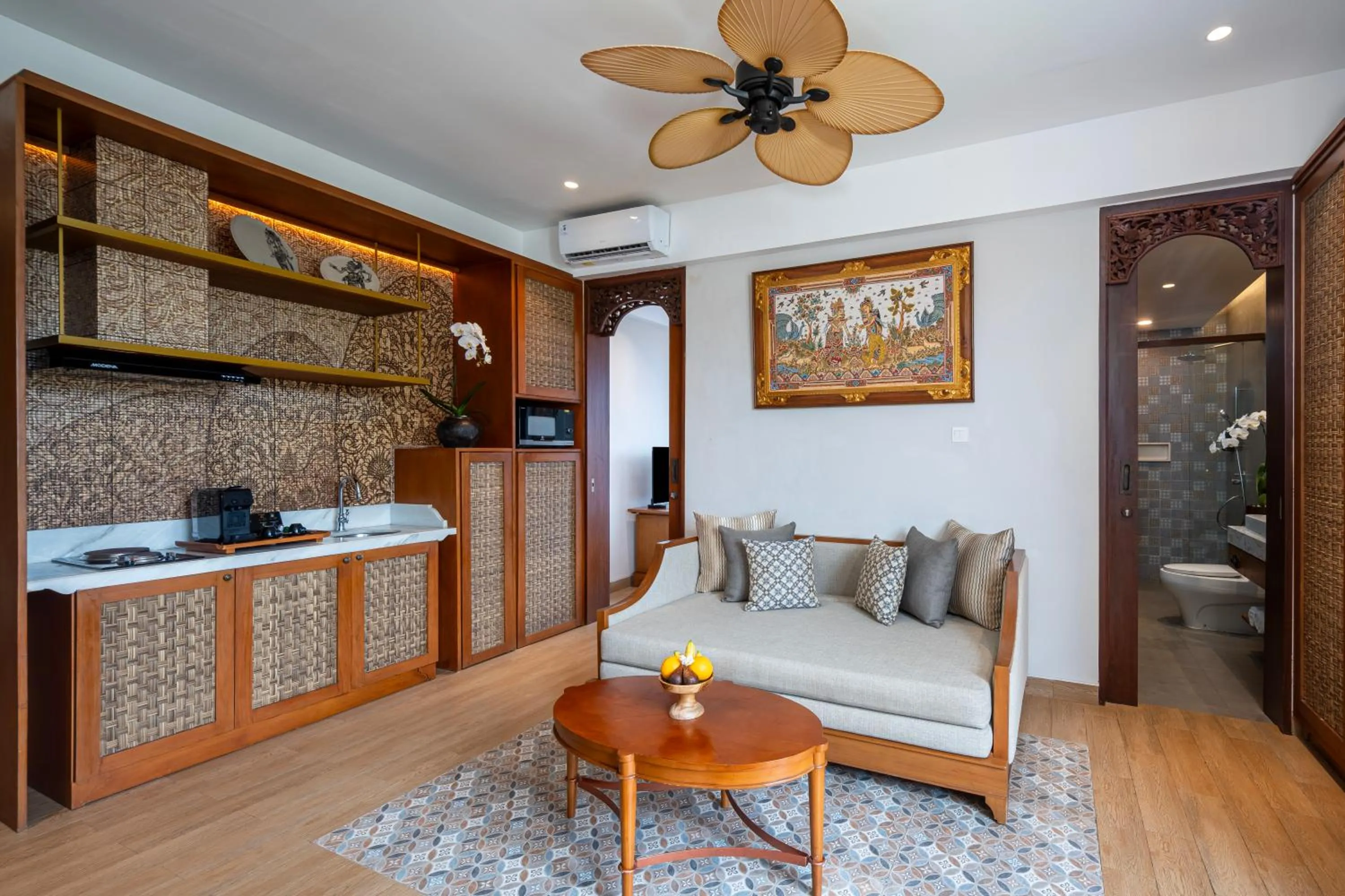 Kitchen or kitchenette in Kuta Seaview Beach Resort