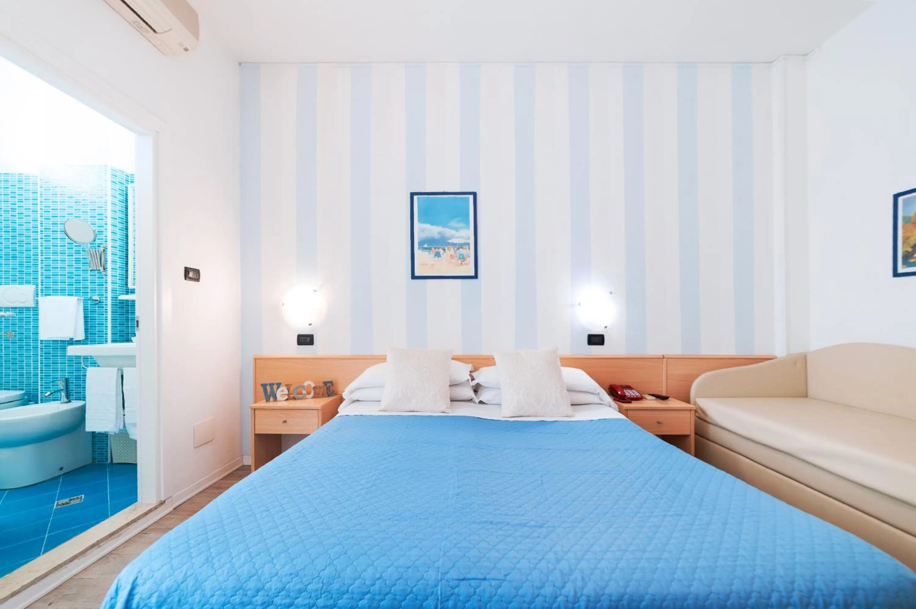 Bed in Hotel Bisanzio