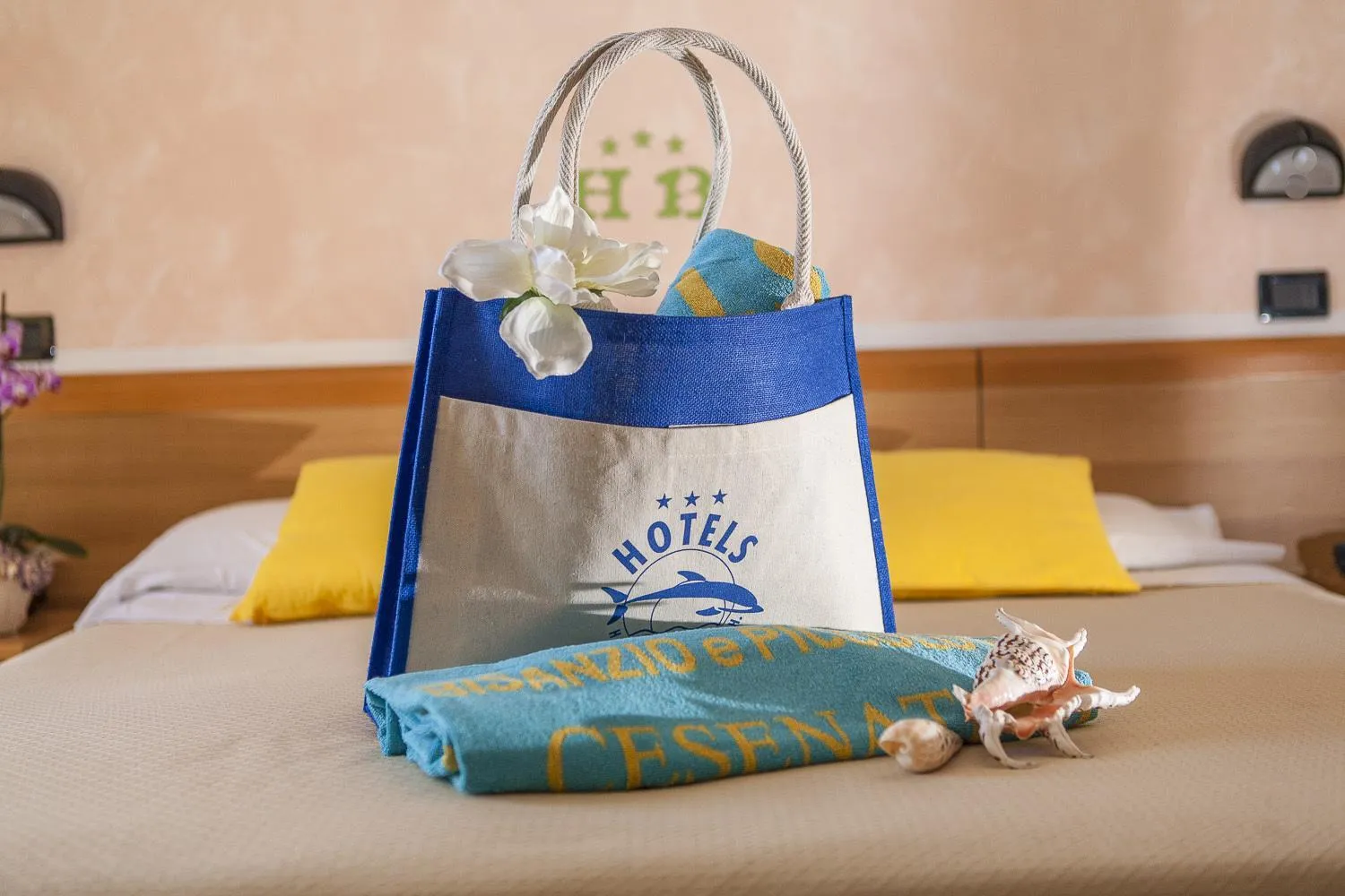 Decorative detail, Bed in Hotel Bisanzio