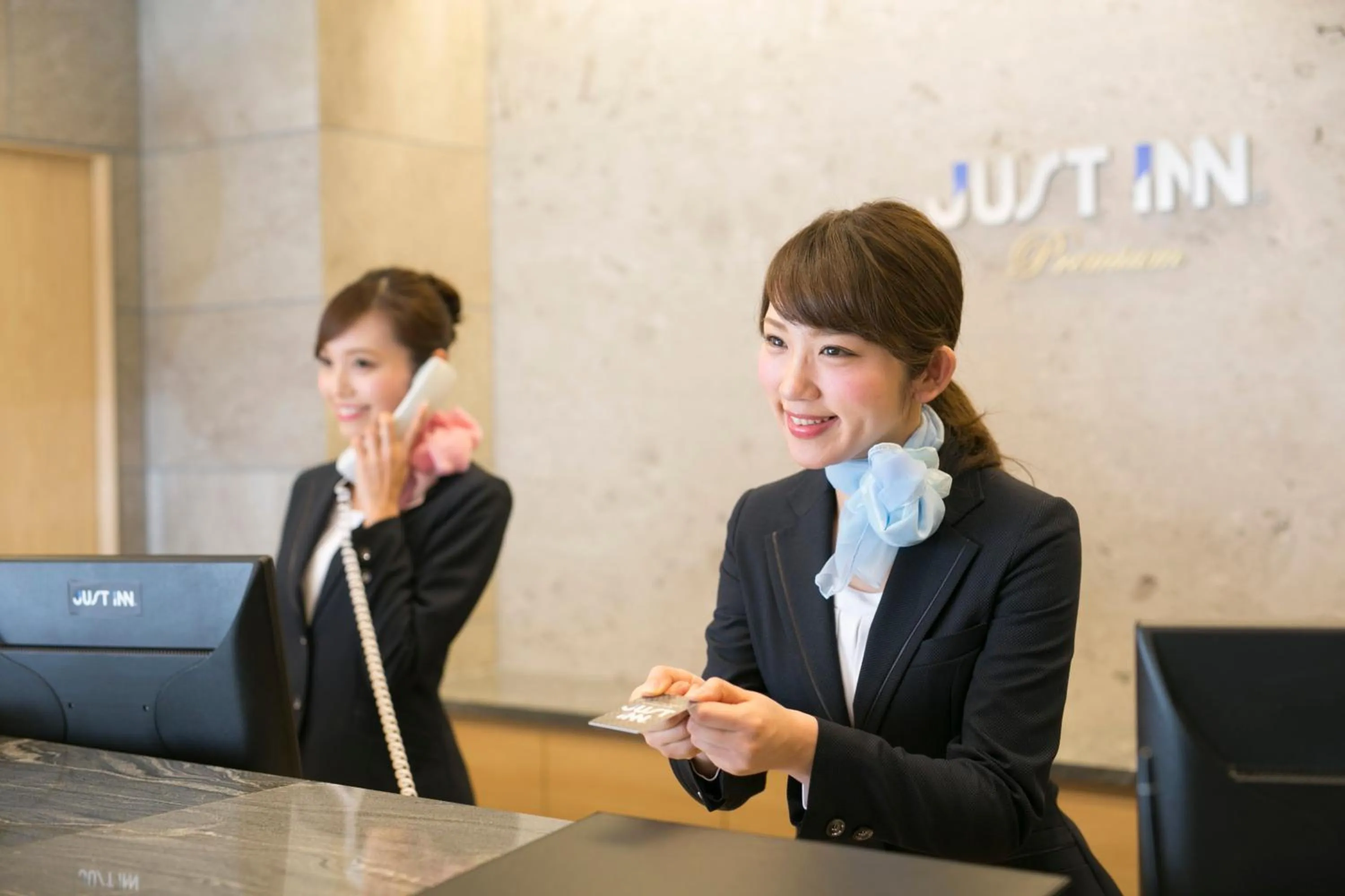 Lobby or reception in Just Inn Premium Nagoya Station