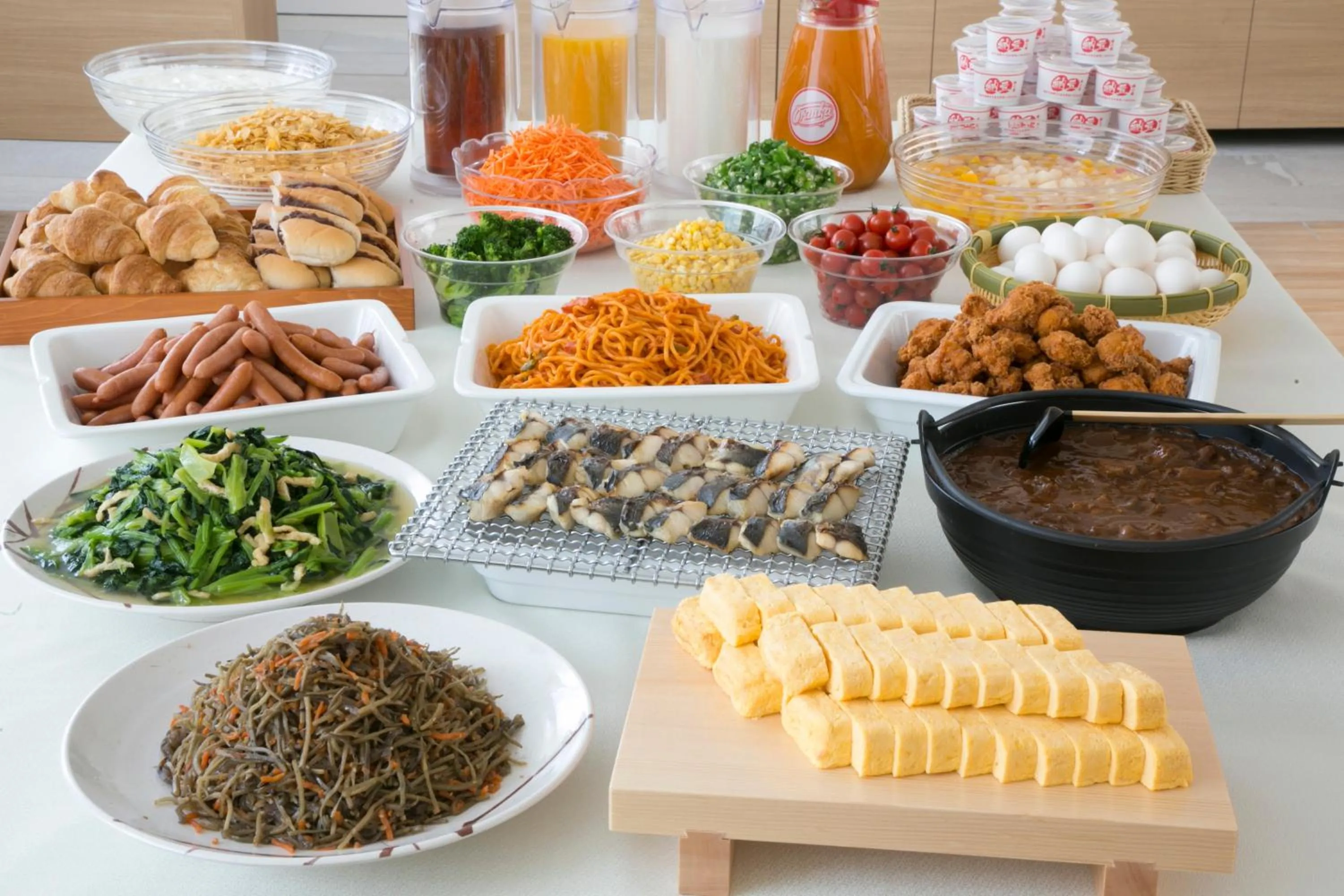 Buffet breakfast in Just Inn Premium Nagoya Station