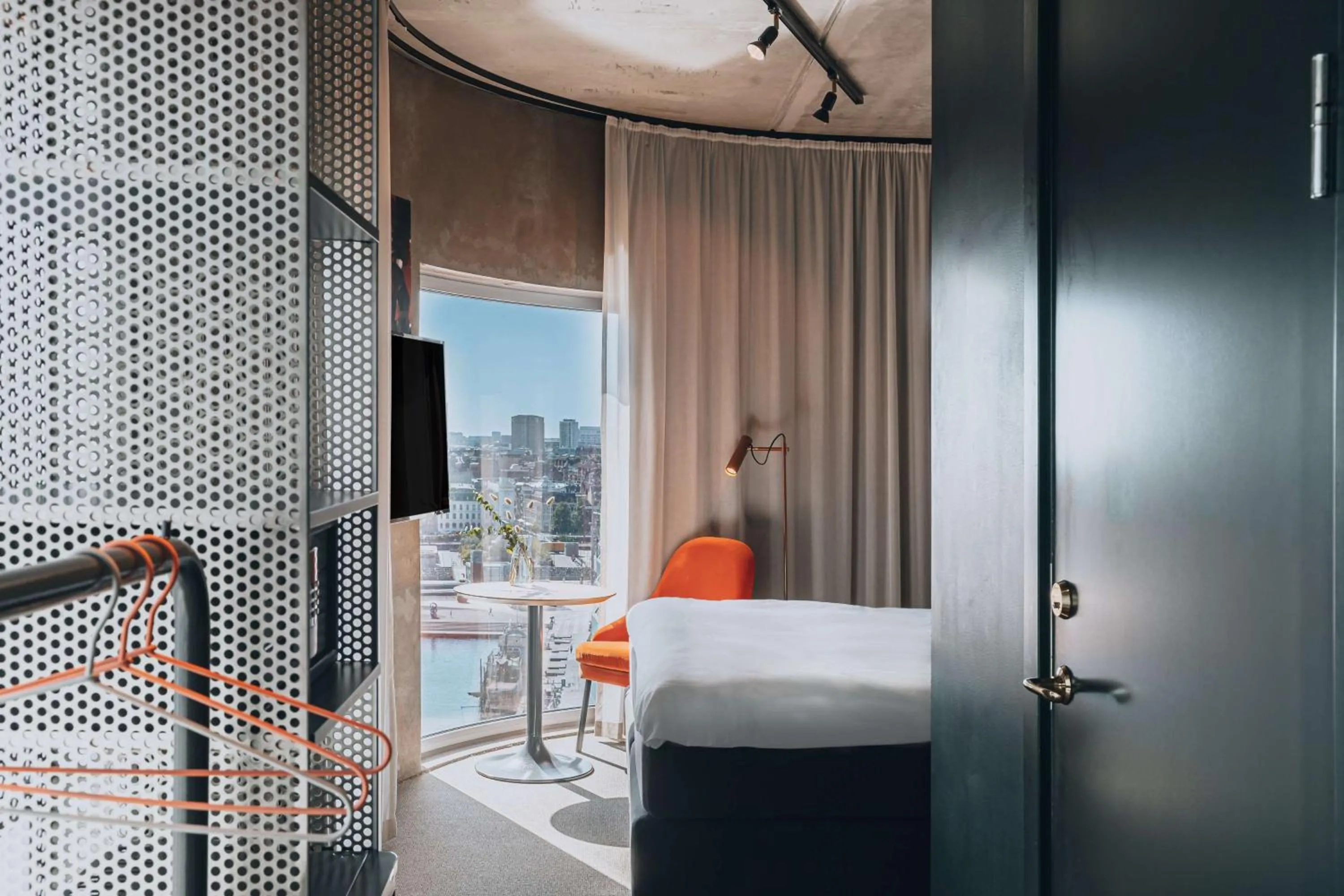 View (from property/room), Bed in STORY HOTEL MALMO, in JdV by Hyatt