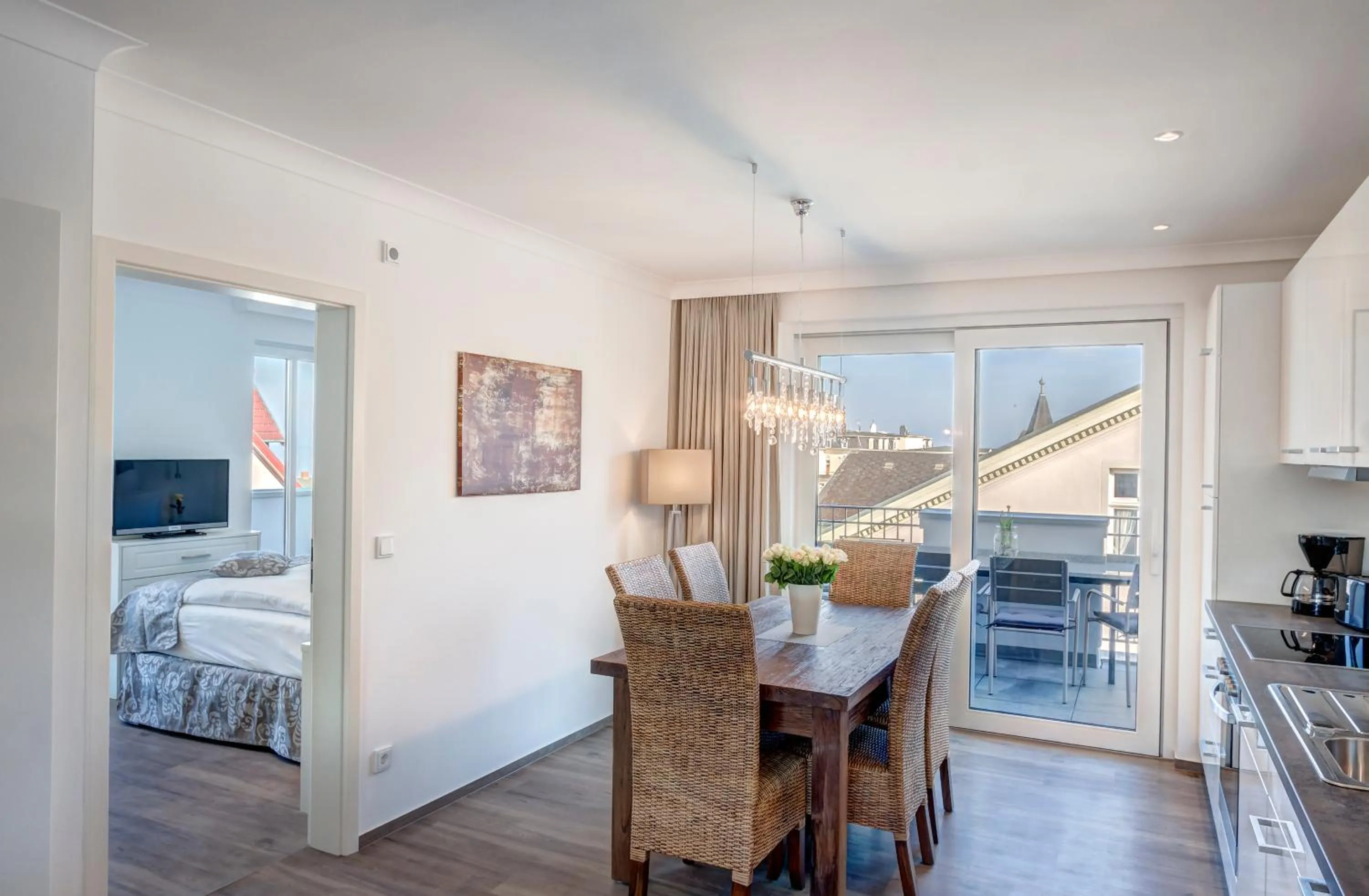 Living room, Bed in Aparthotel Villa Lea