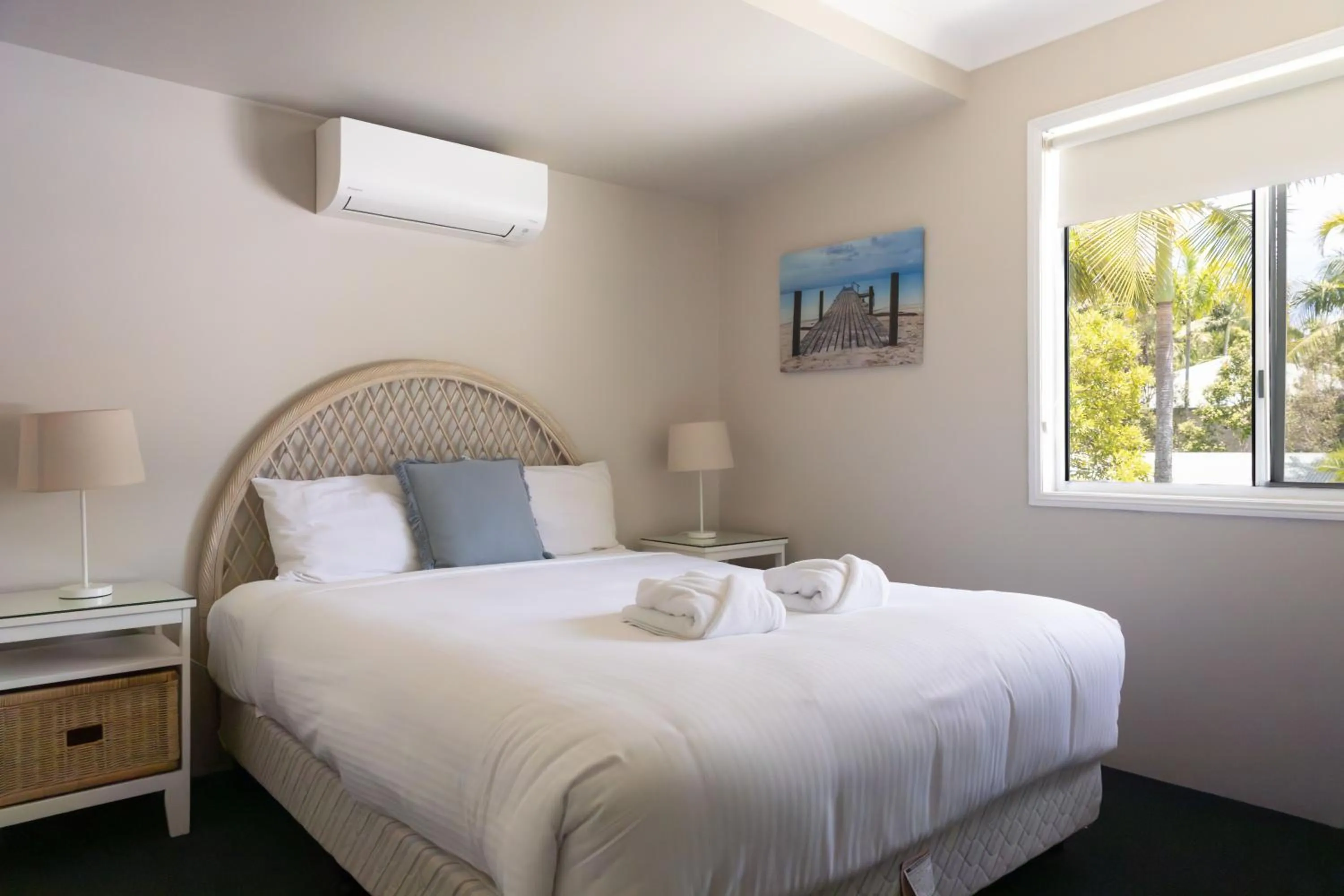 Bed in Coral Beach Noosa Resort