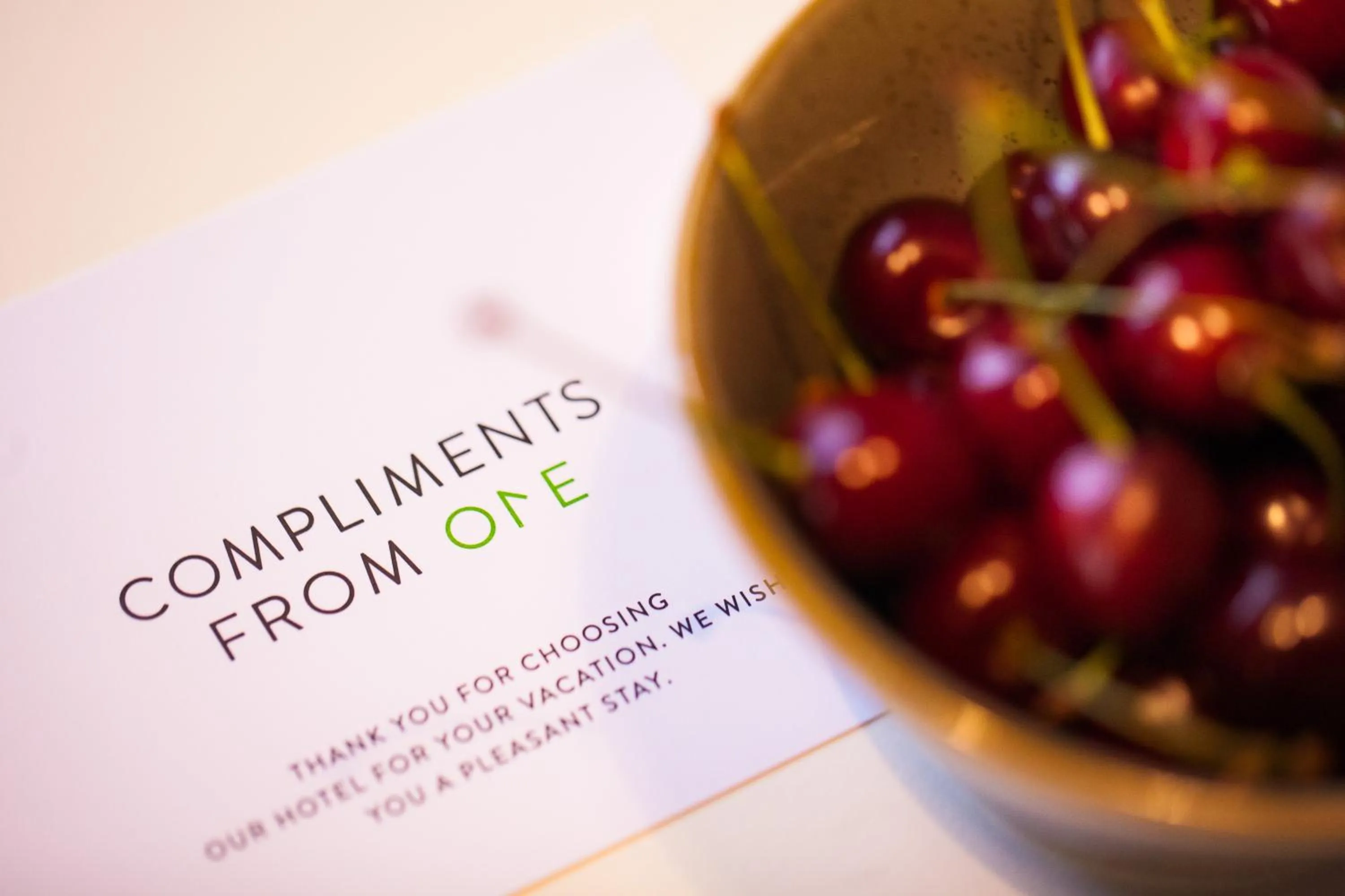 Food and drinks in One Suite Hotel