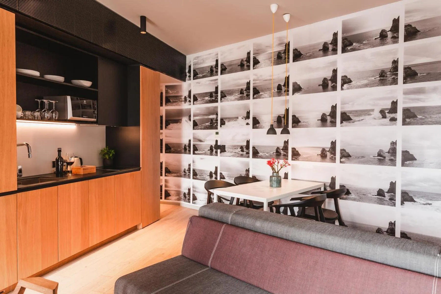 Living room in One Suite Hotel