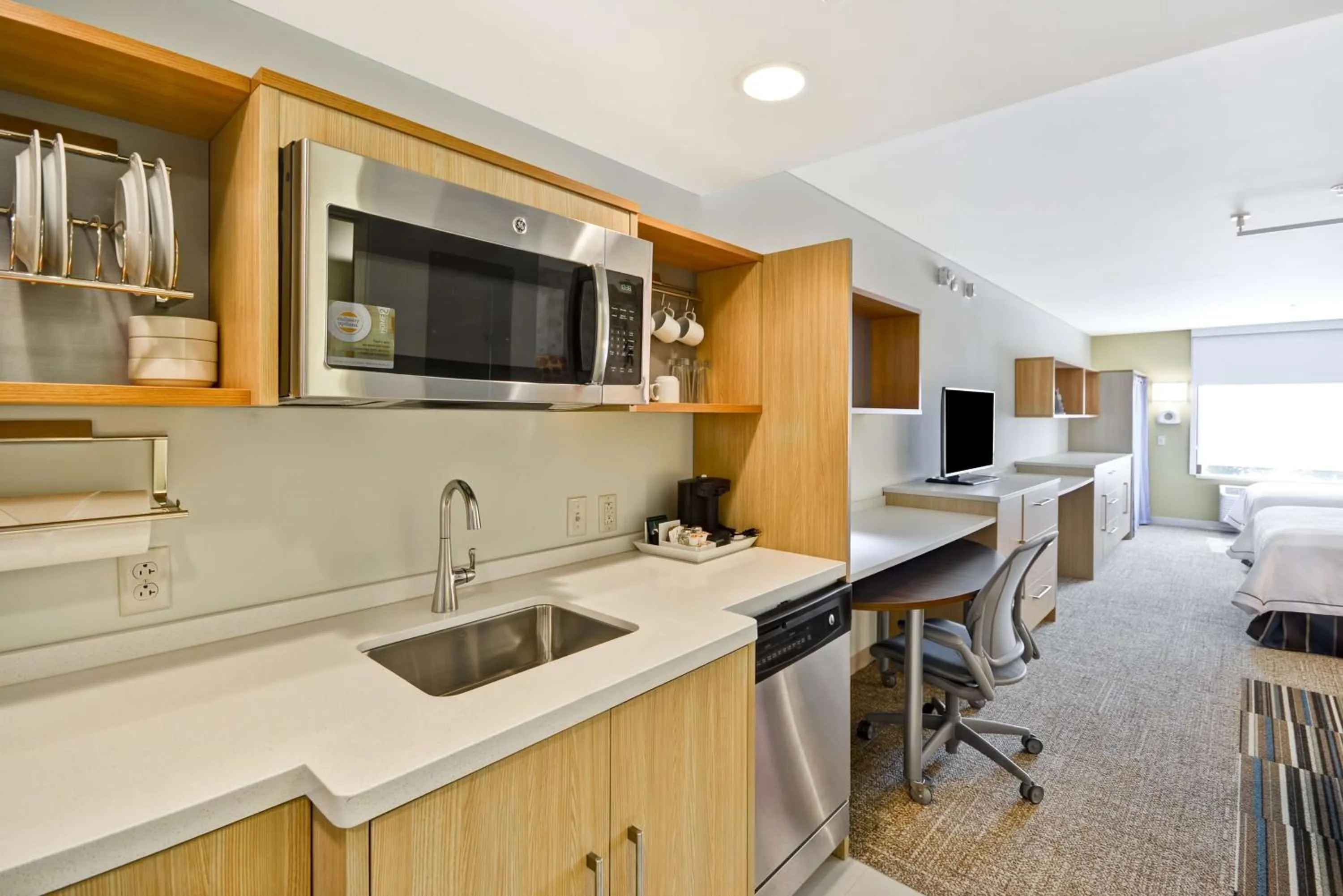 Bedroom in Home2 Suites By Hilton Decatur Ingalls Harbor