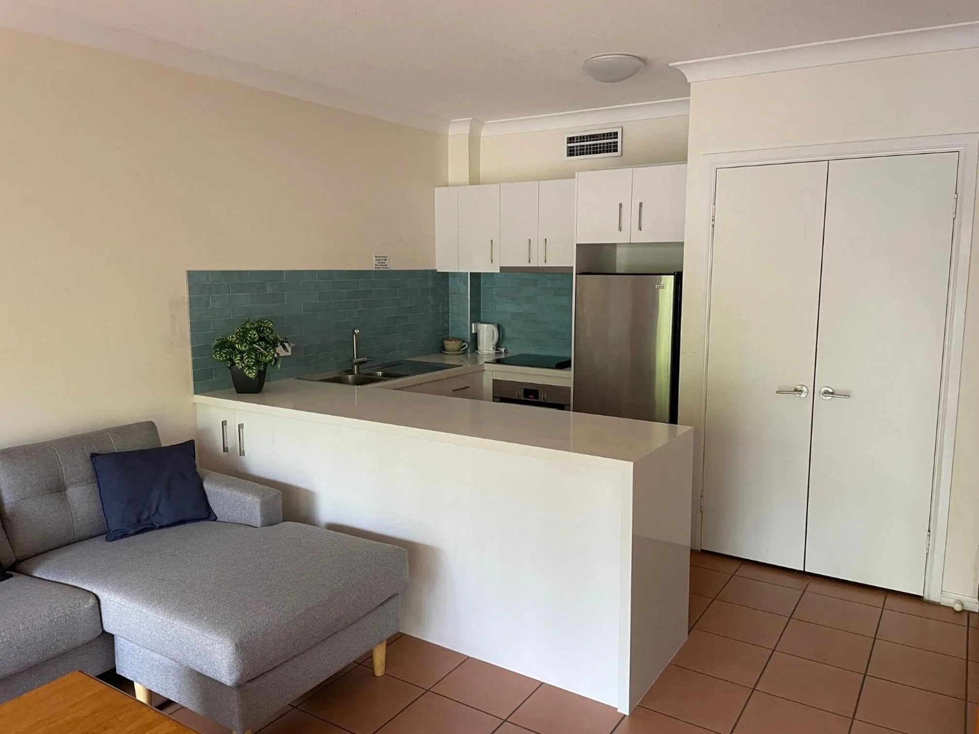 kitchen in The York Beachfront Holiday Apartments