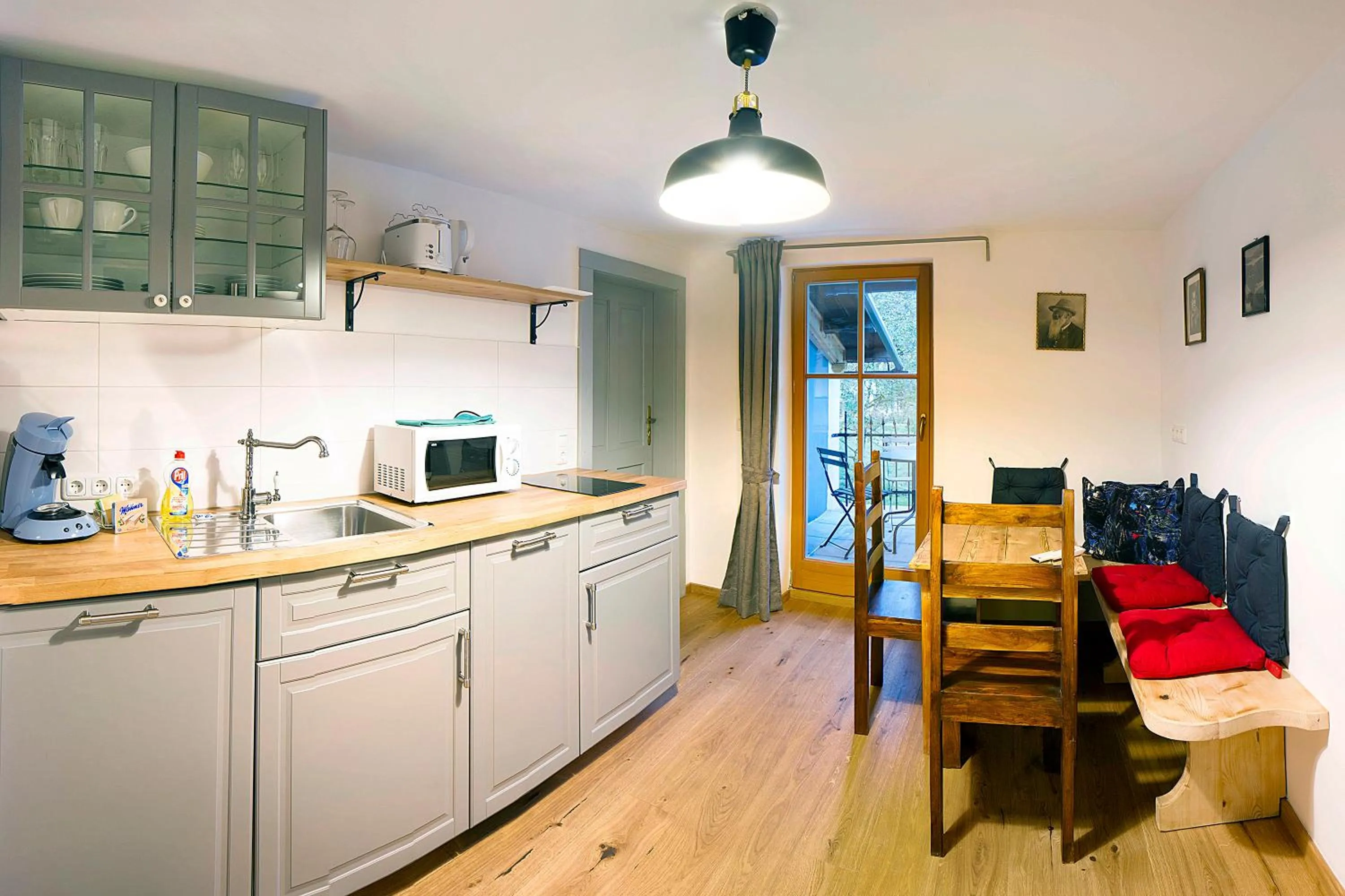 Kitchen or kitchenette in Chalet am Sonnenhang