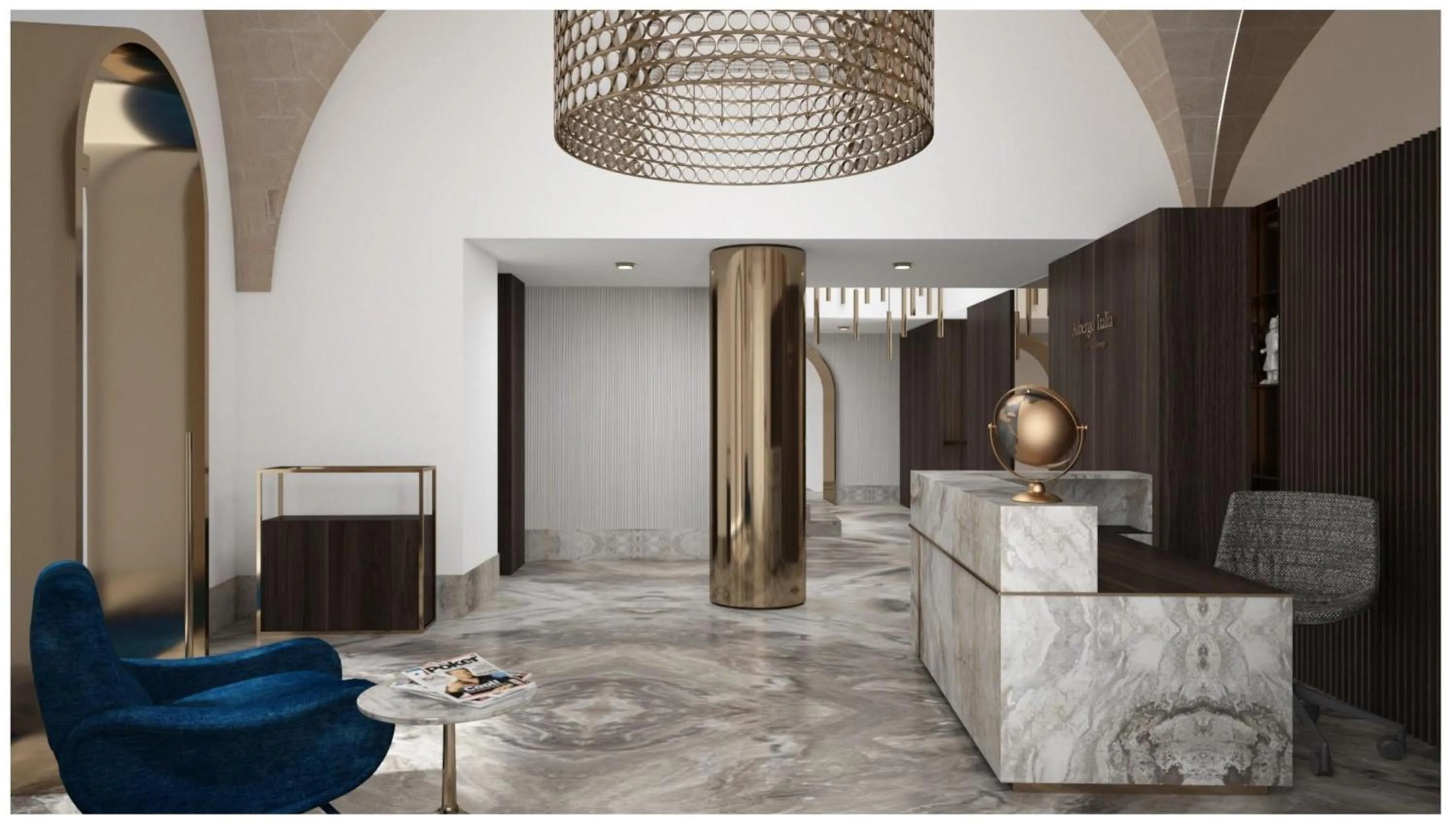 Lobby or reception in Albergo Italia