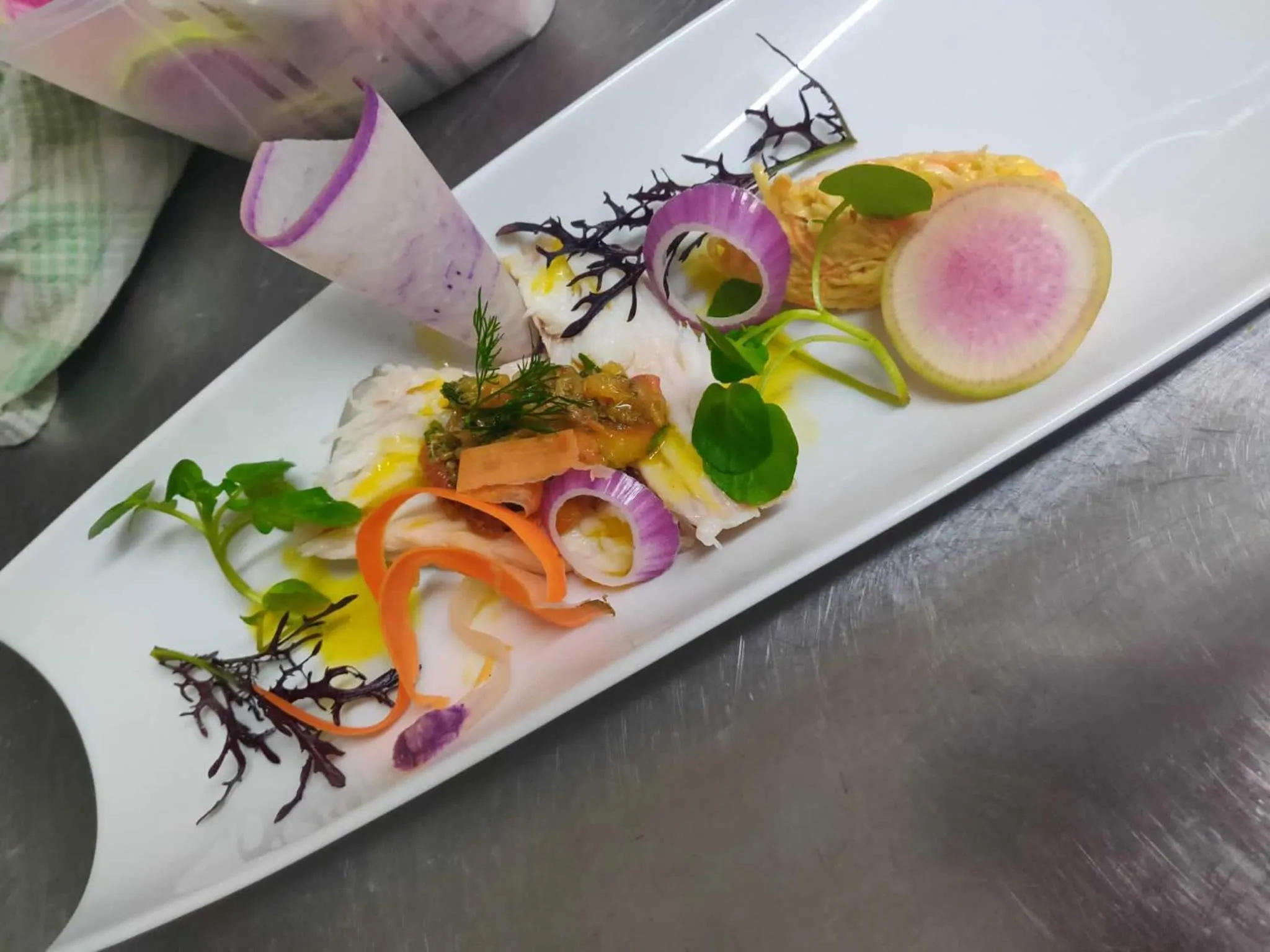 kitchen in Hotel Restaurant La Dame du Lac