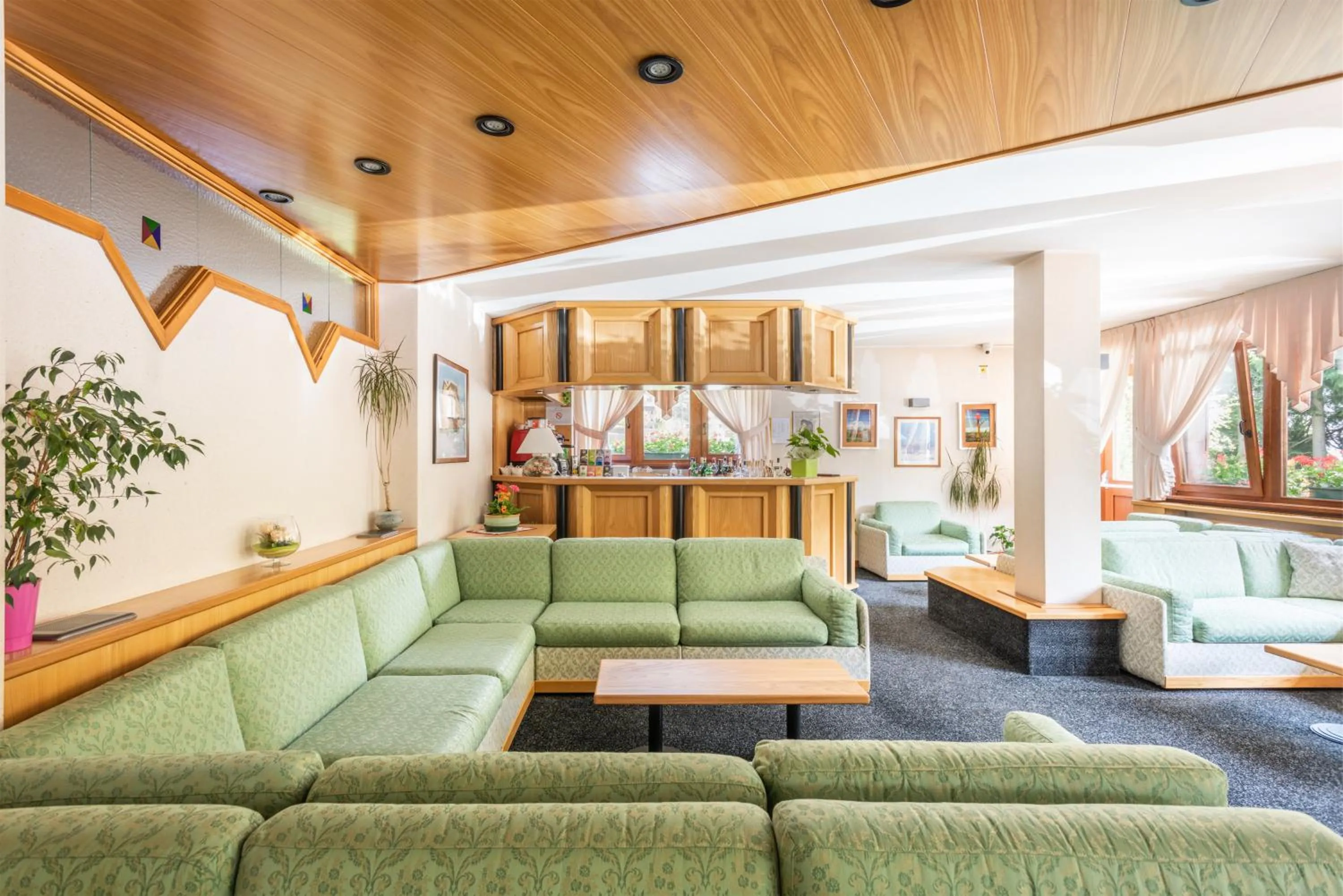 Communal lounge/ TV room in Hotel Alpina