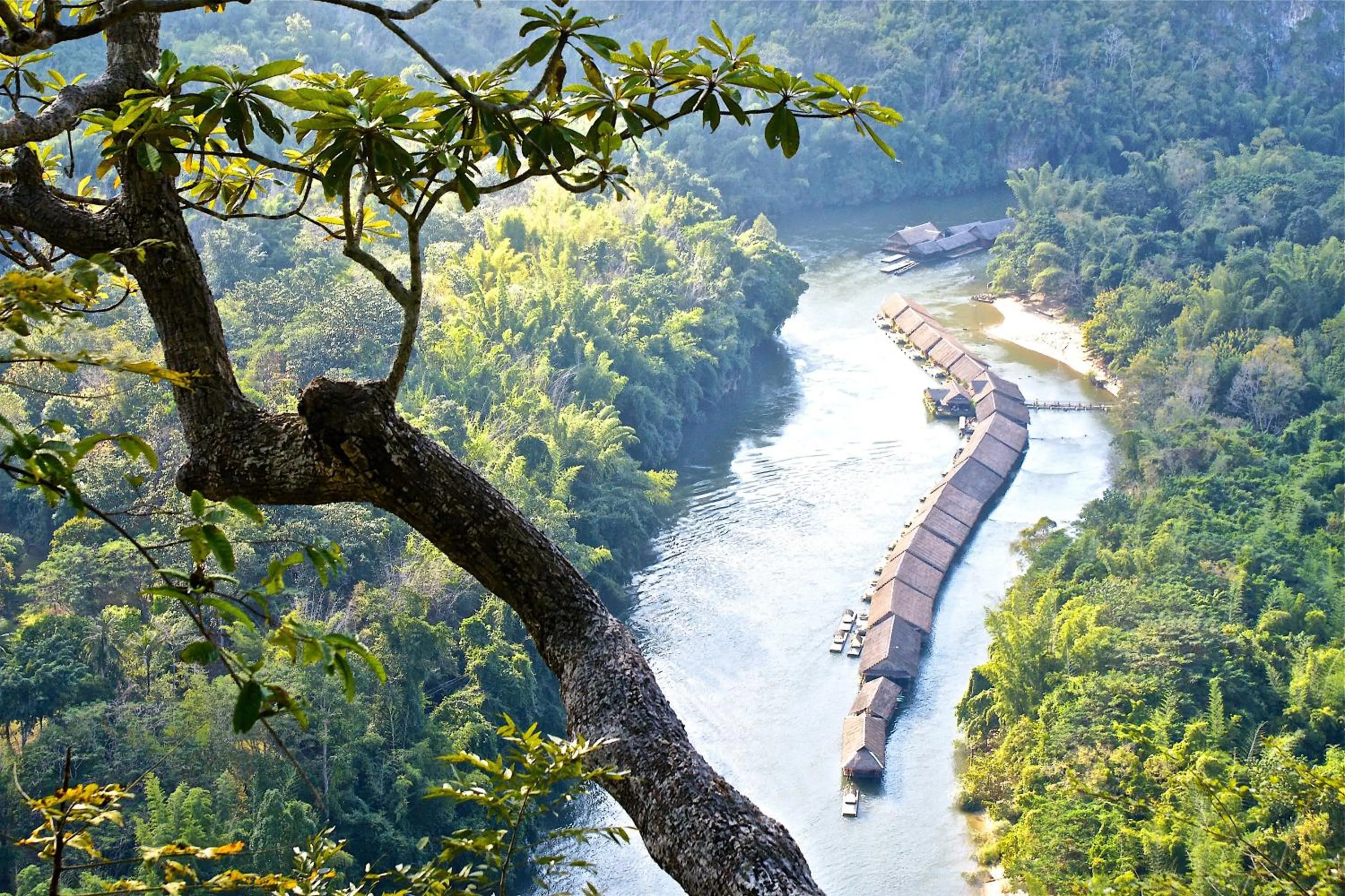 Bird's eye view in River Kwai Jungle Rafts