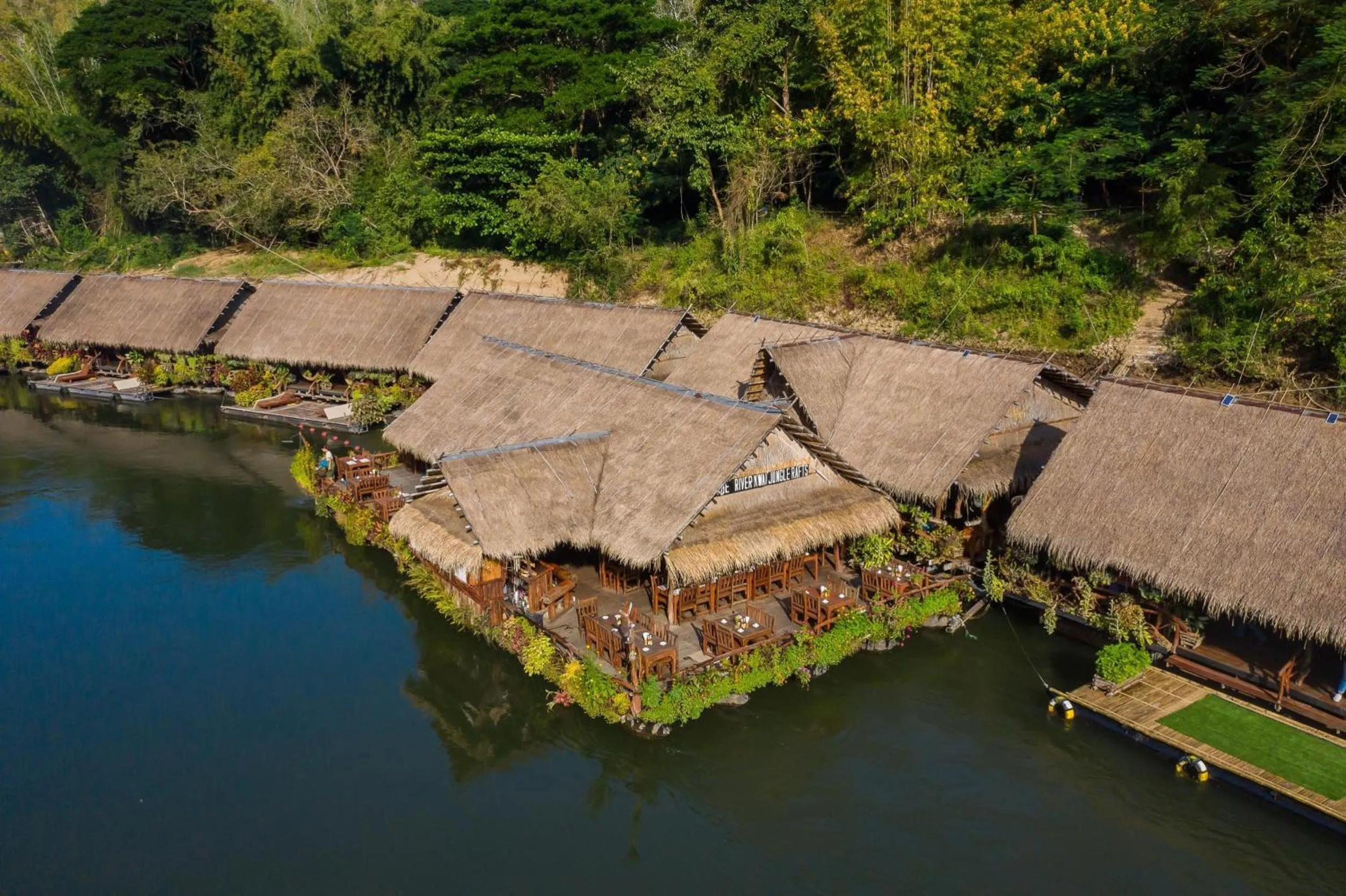 Bird's eye view in River Kwai Jungle Rafts