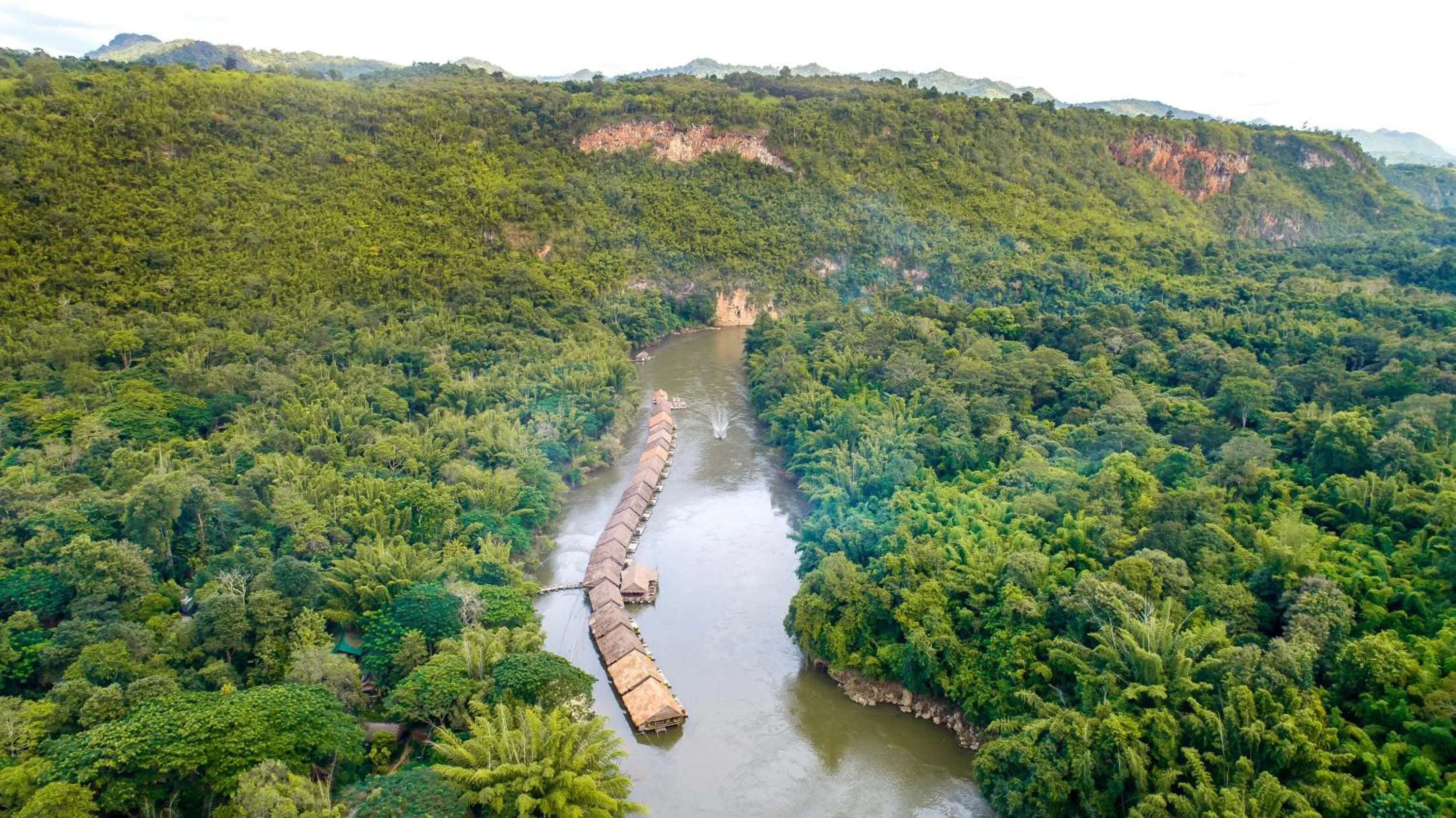 Natural landscape in River Kwai Jungle Rafts