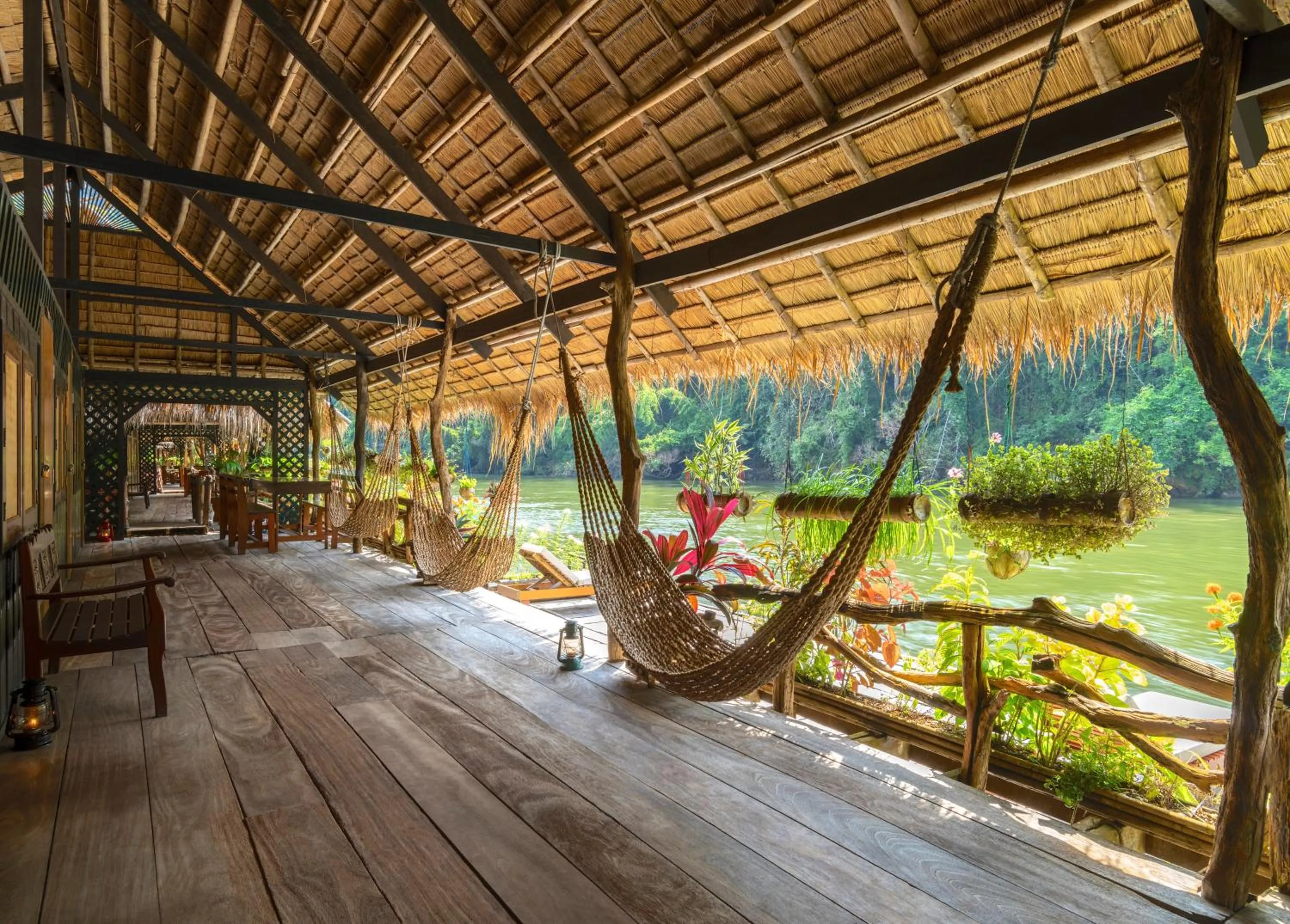 Balcony/Terrace in River Kwai Jungle Rafts