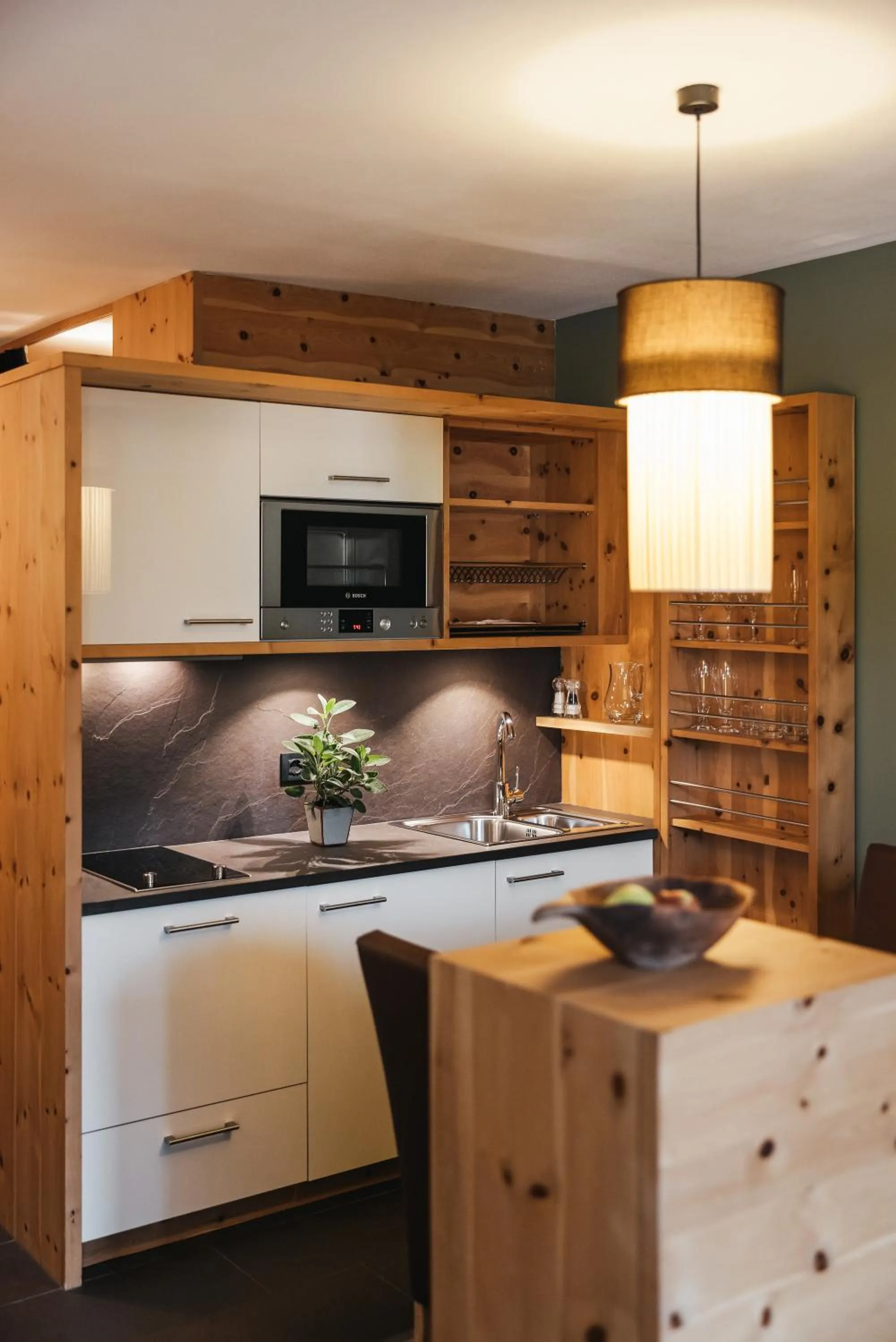 Kitchen or kitchenette in Lagació Hotel Mountain Residence
