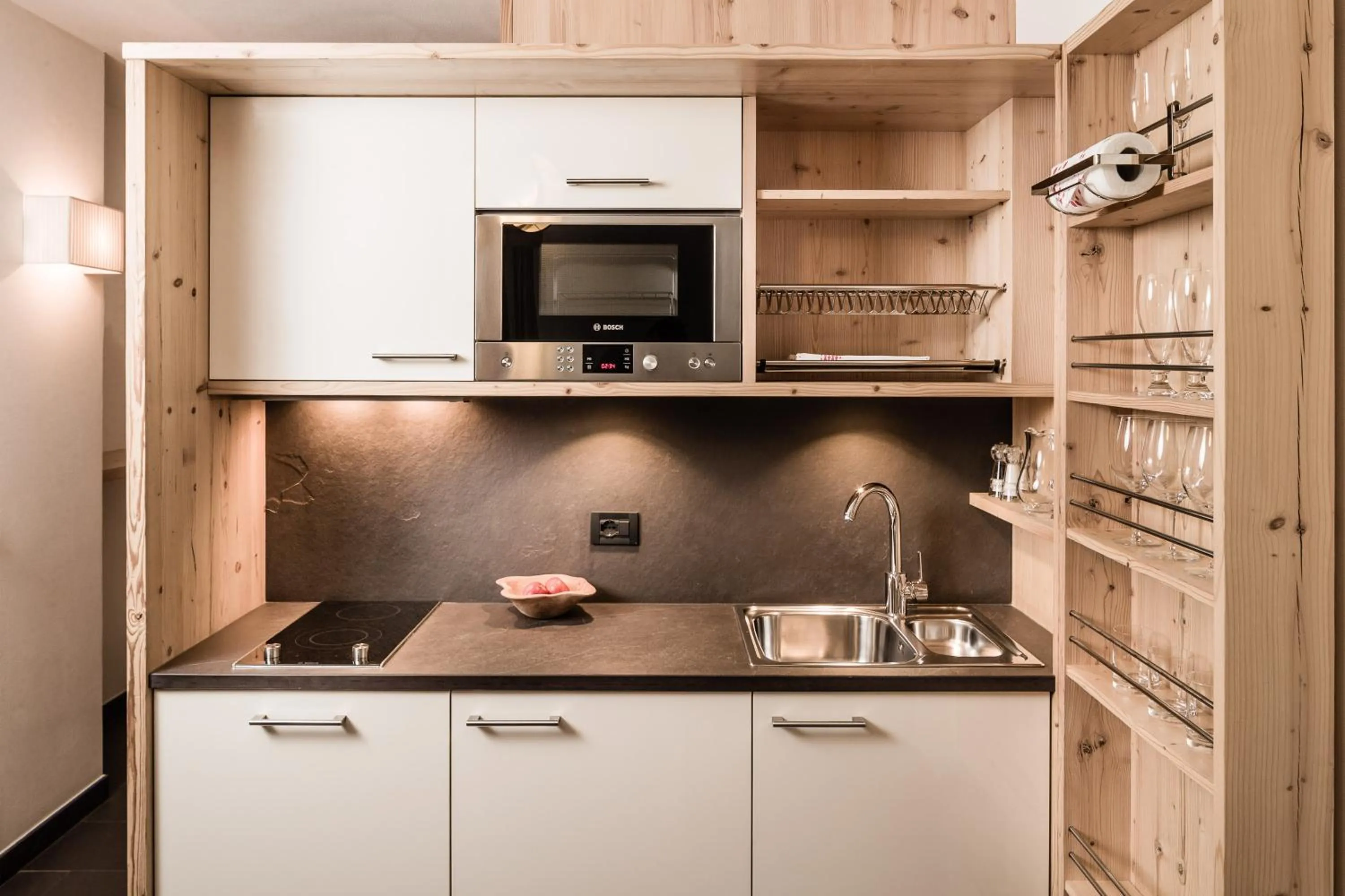 Kitchen or kitchenette in Lagació Hotel Mountain Residence