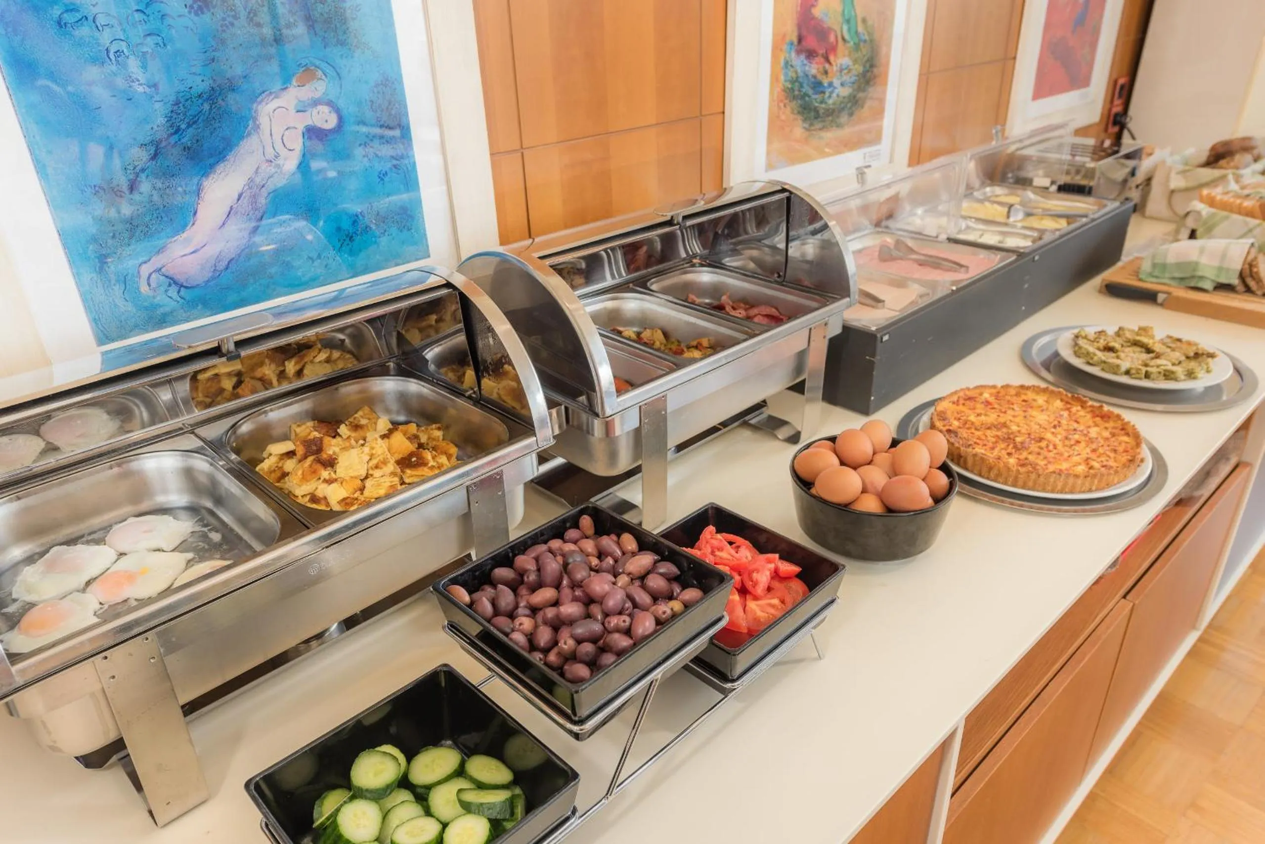 Buffet breakfast in Lesvion Hotel