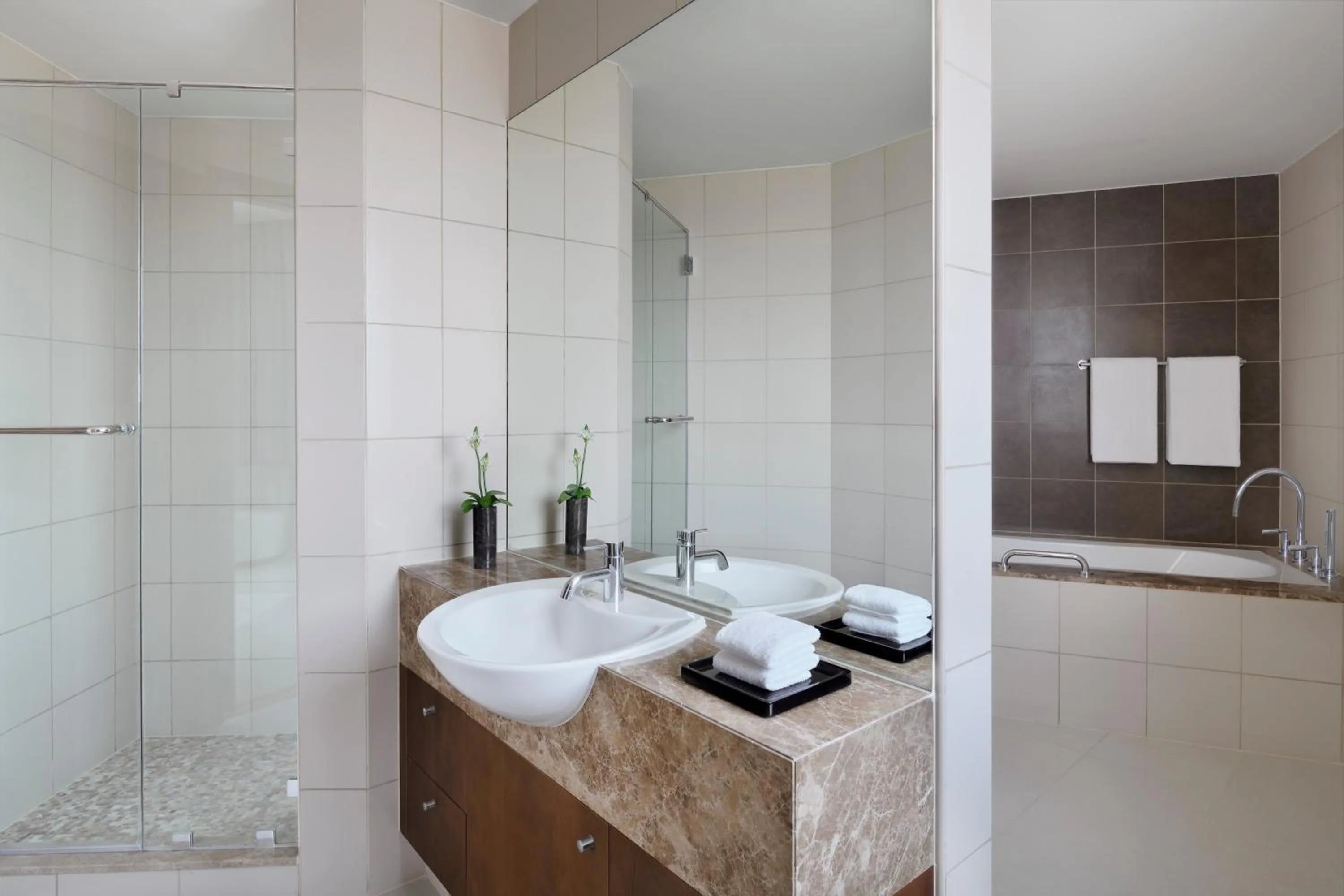 Bathroom in InterContinental Residence Suites Dubai Festival City by IHG