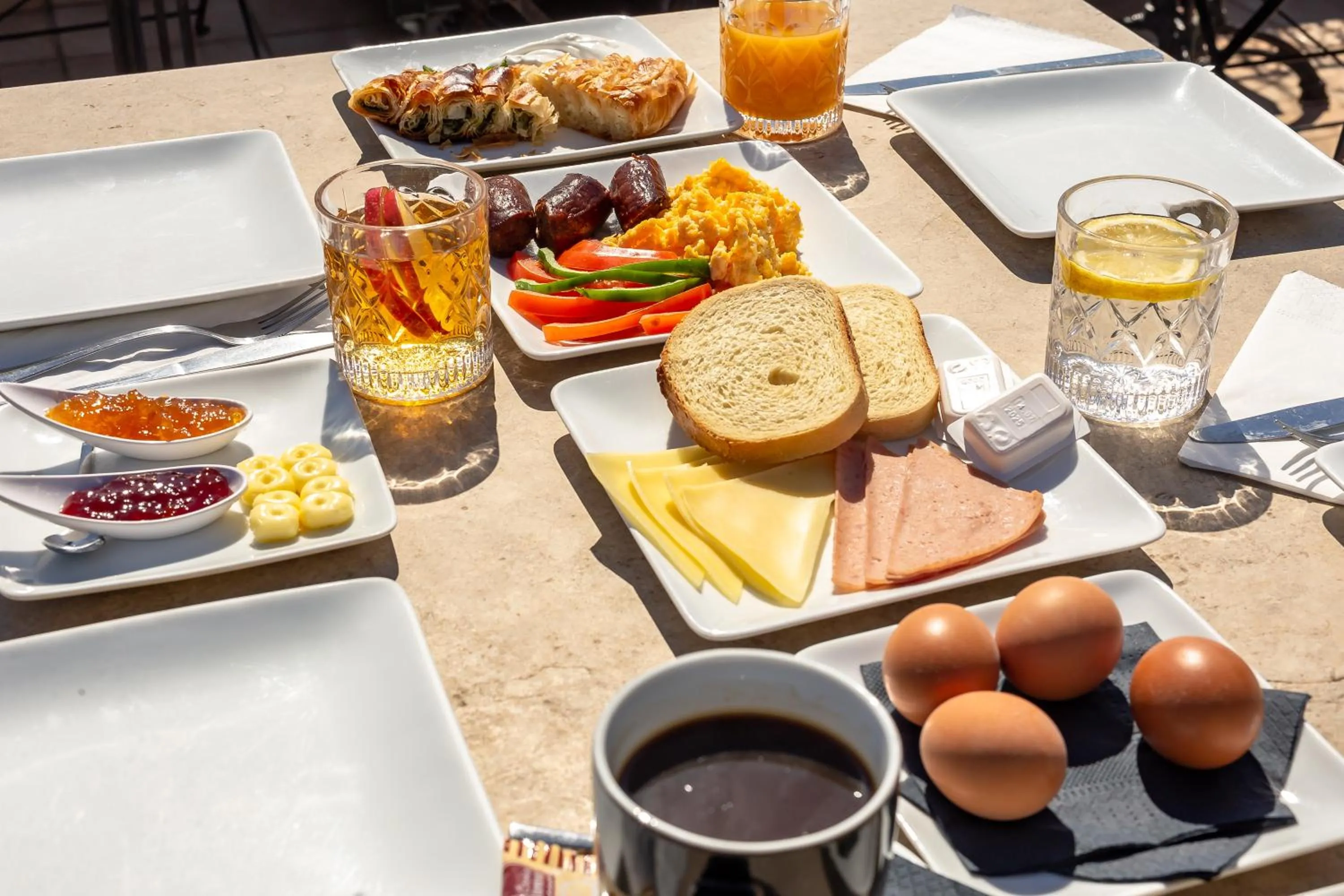 Continental breakfast in Hotel Byron