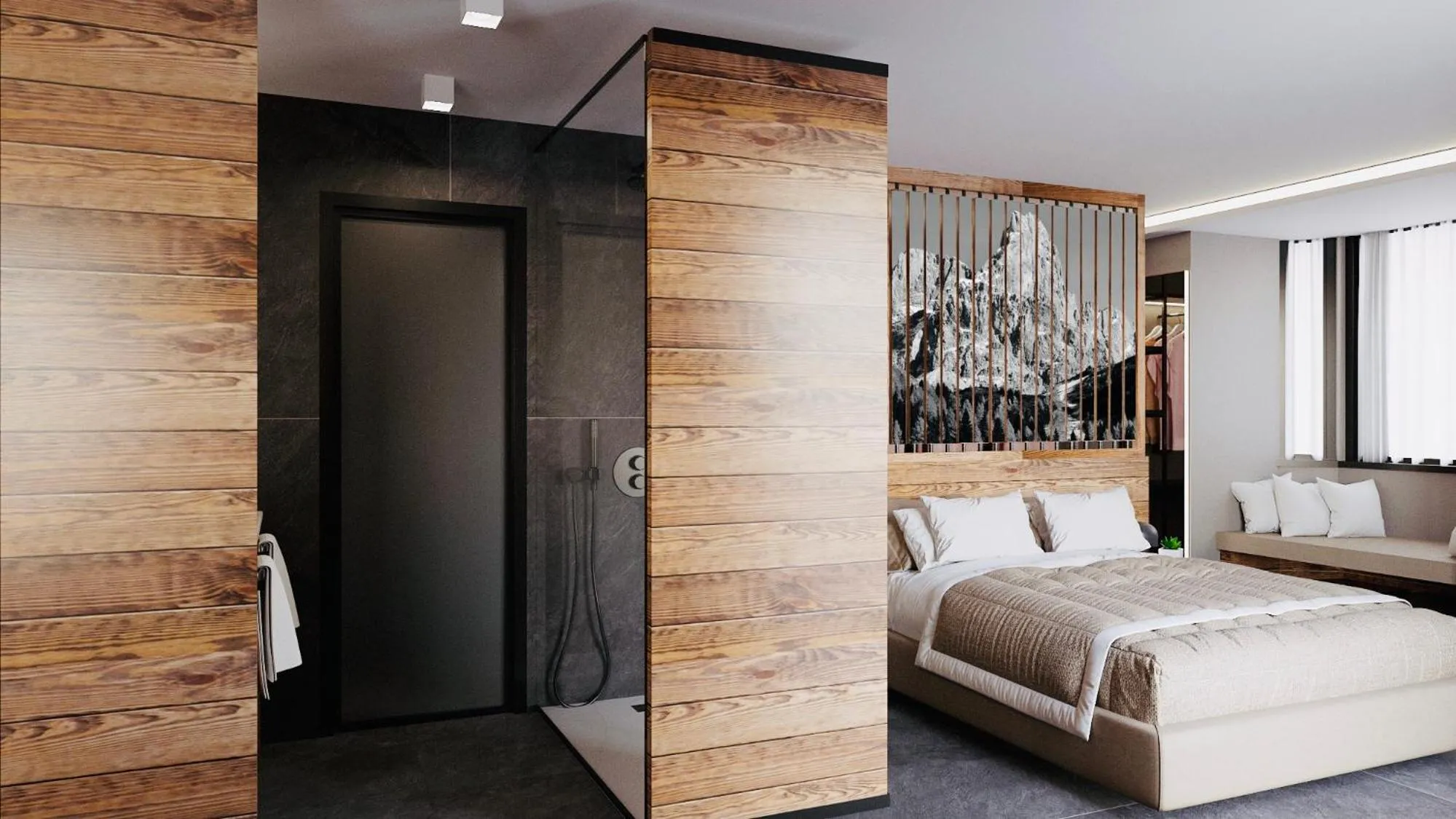 Shower, Bed in Hotel Vienna