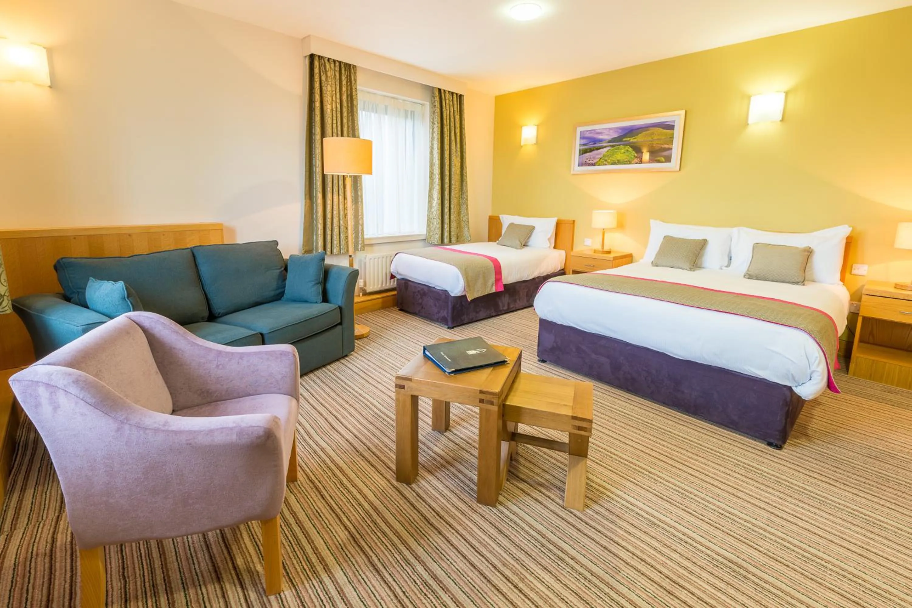 Seating area, Bed in Knock House Hotel