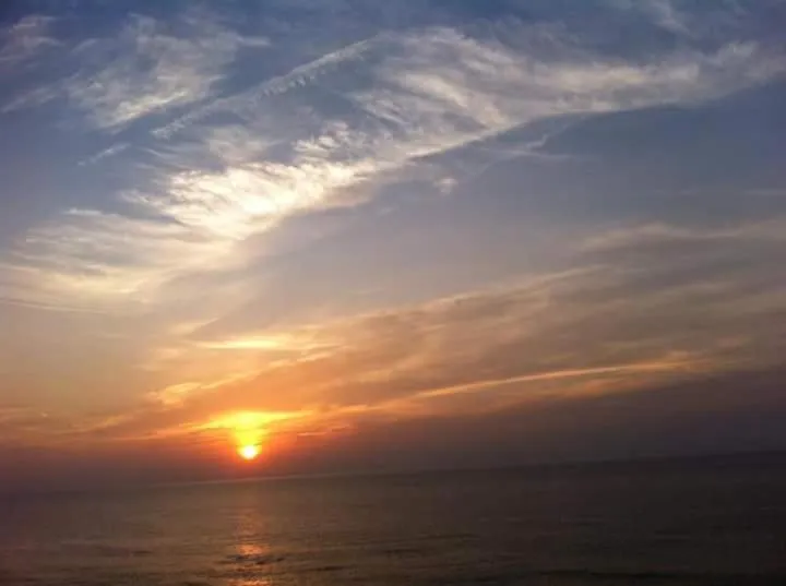 Sunrise in Water Ripple