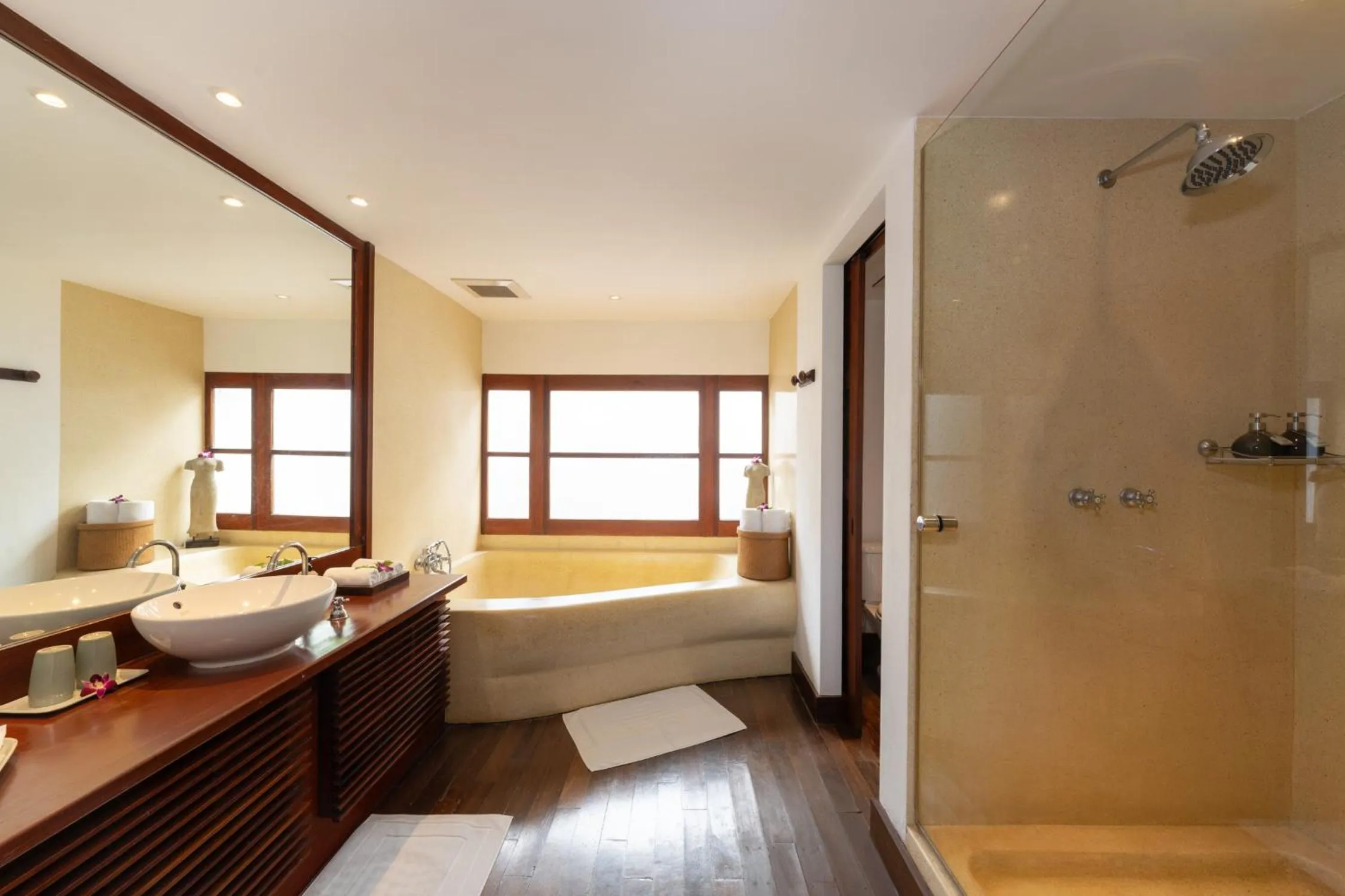 Bathroom, Bed in Napasai Samui