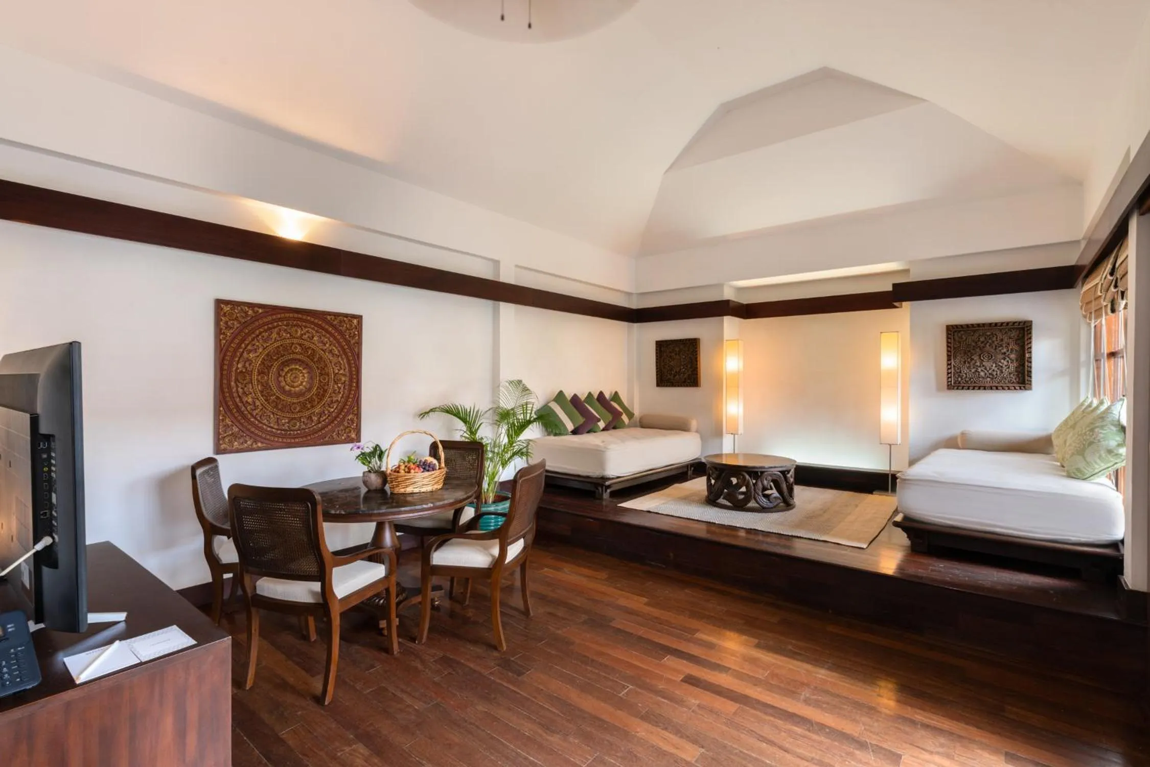 Living room, Bed in Napasai Samui